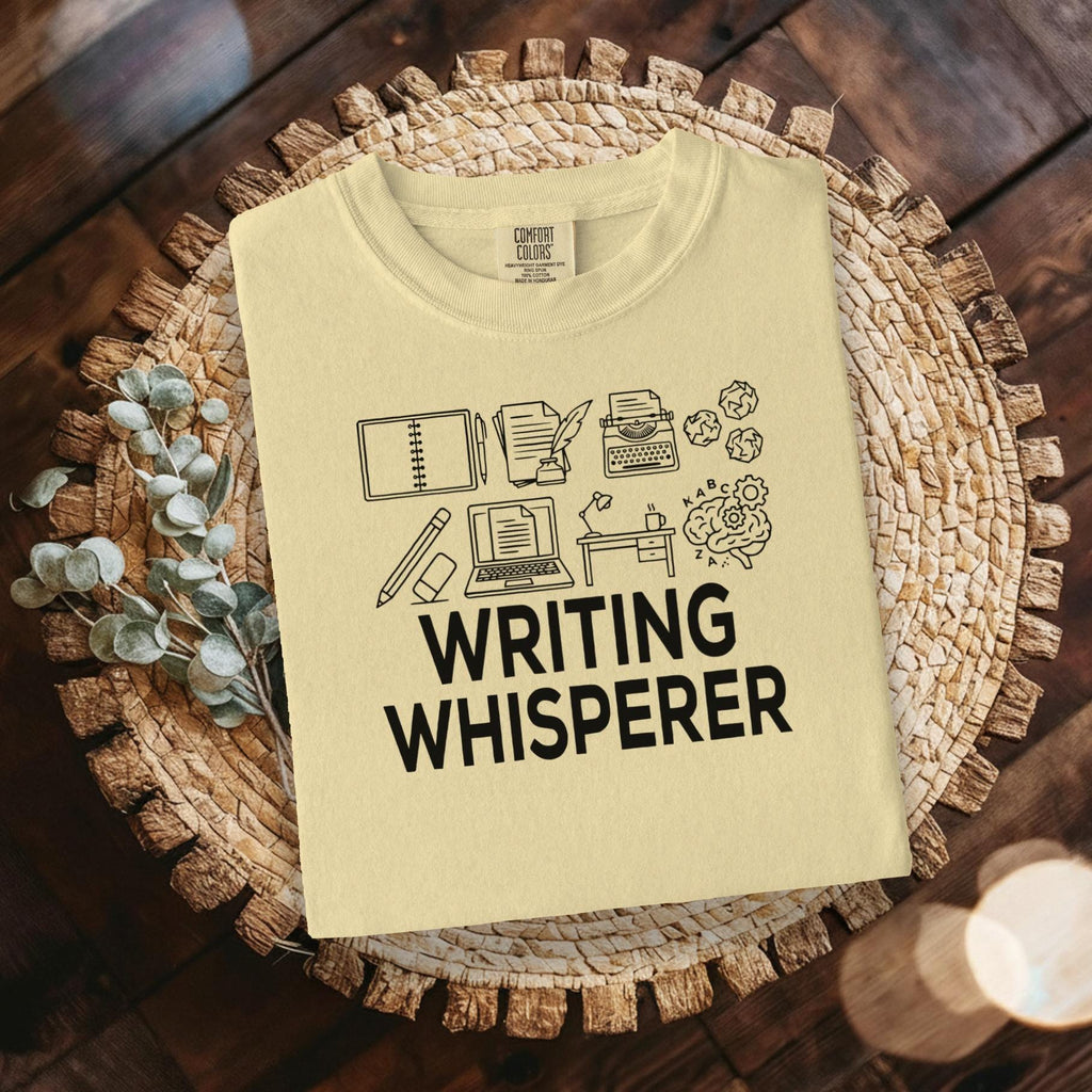 Writing Whisperer shirt, writer gift, writing lover tee, author shirt, literary t-shirt, book lover gift, writer humor shirt, work from home