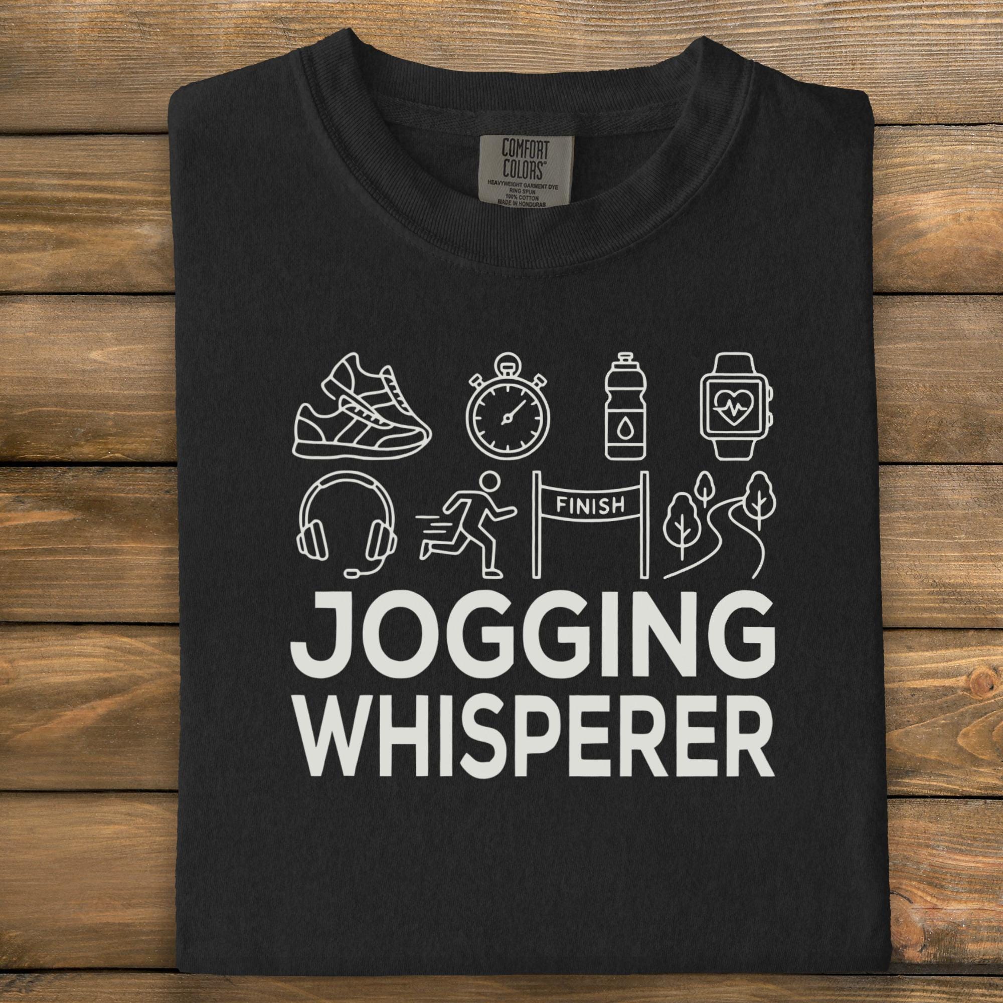 Jogging Whisperer Graphic Tee, Funny Jogging Shirt, Running Enthusiast Gift, Jogging Lover T-Shirt, Runner's Apparel
