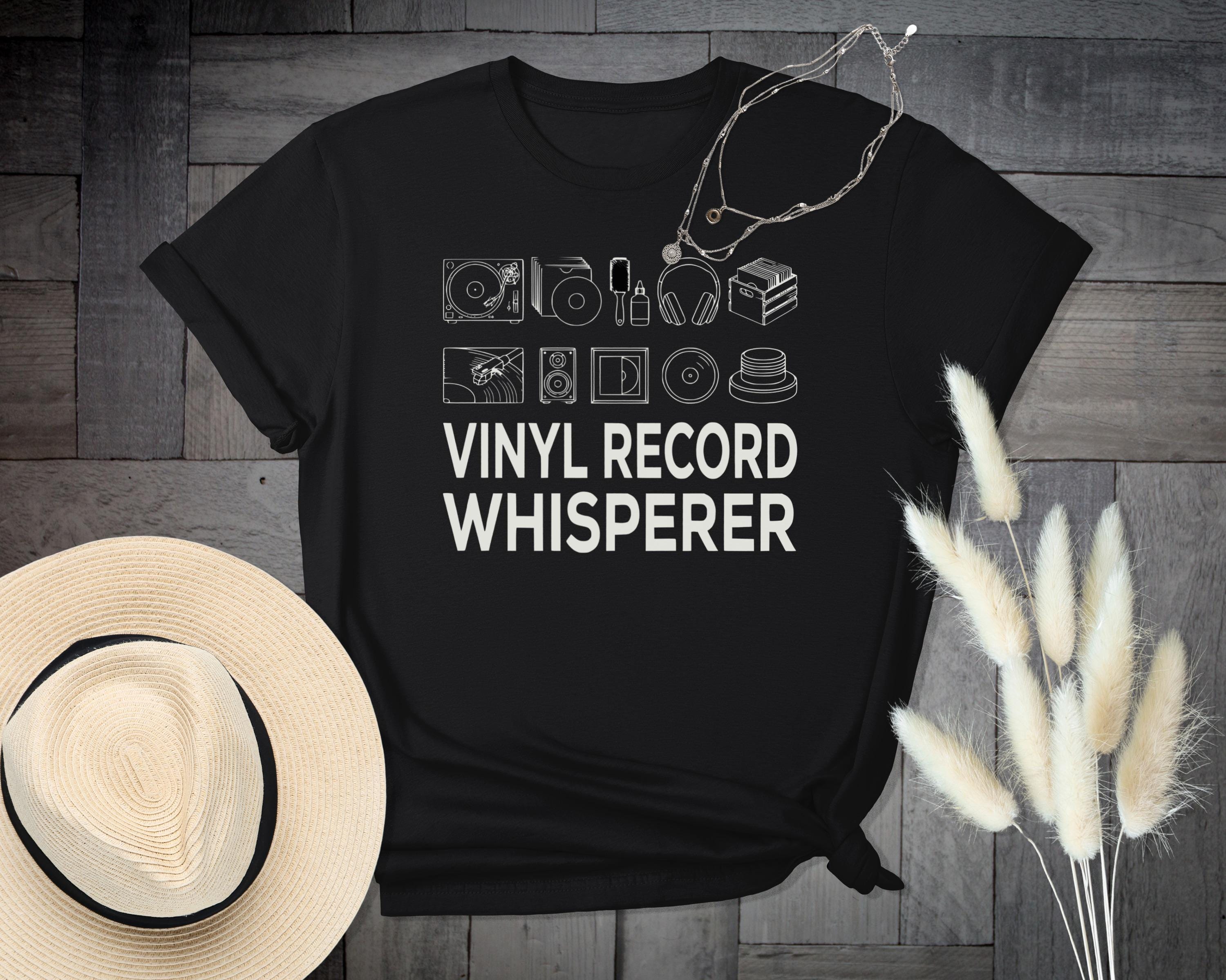 Vinyl Record Whisperer T-Shirt, Music Lover Gift, Funny Audio Enthusiast Tee, Retro Vinyl Records Shirt, Cool Vintage Music Gift