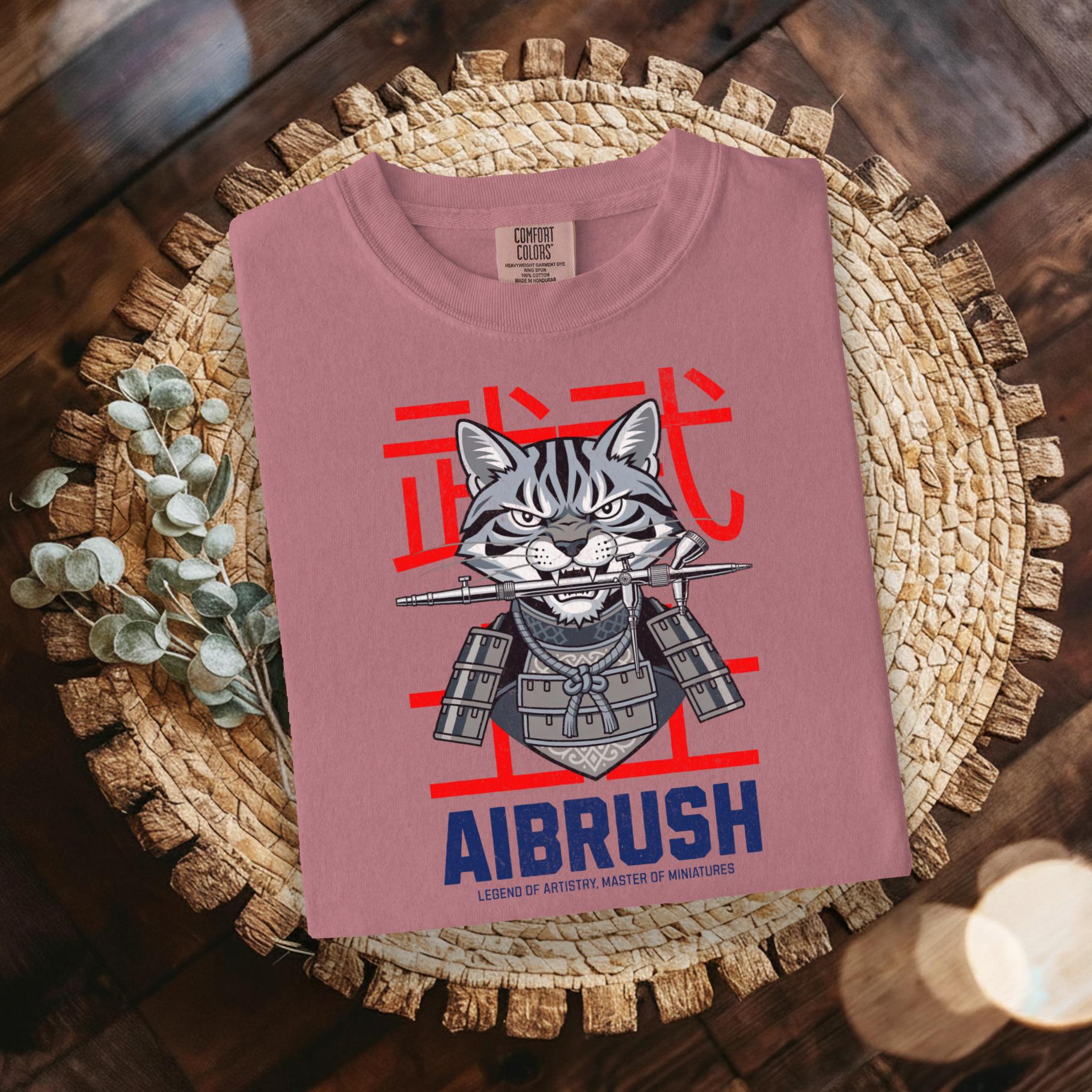 Cat Samurai Graphic Tee, Warrior Cat T-Shirt, Unique Cat Lover Shirt, Japanese Style Cat Art Shirt, Cool Cat Print Shirt