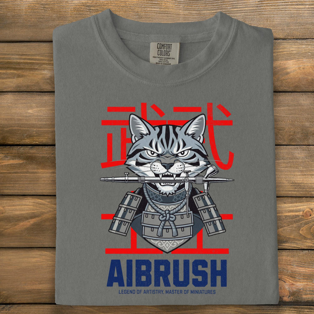 Samurai Cat Graphic Tee, Unique Cat Art Shirt, Japanese Cat Design, Cool Gift for Cat Lovers, Fun Animal Art T-Shirt