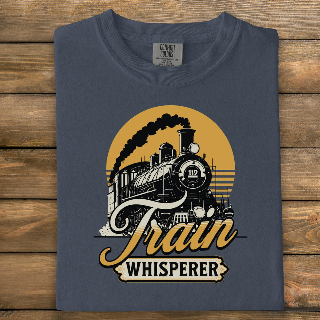 Train Whisperer T-shirt, Vintage Steam Locomotive Graphic Tee, Train Enthusiast Shirt, Railway Fan Gift, Train Lover Apparel