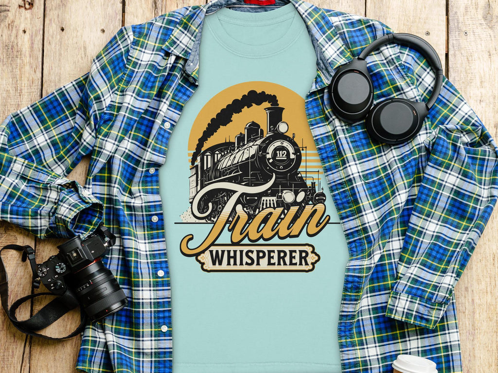 Train Whisperer T-Shirt, Vintage Train Graphic Tee, Steam Engine Lover Gift, Classic Train Enthusiast Shirt, Railroad Fan Apparel