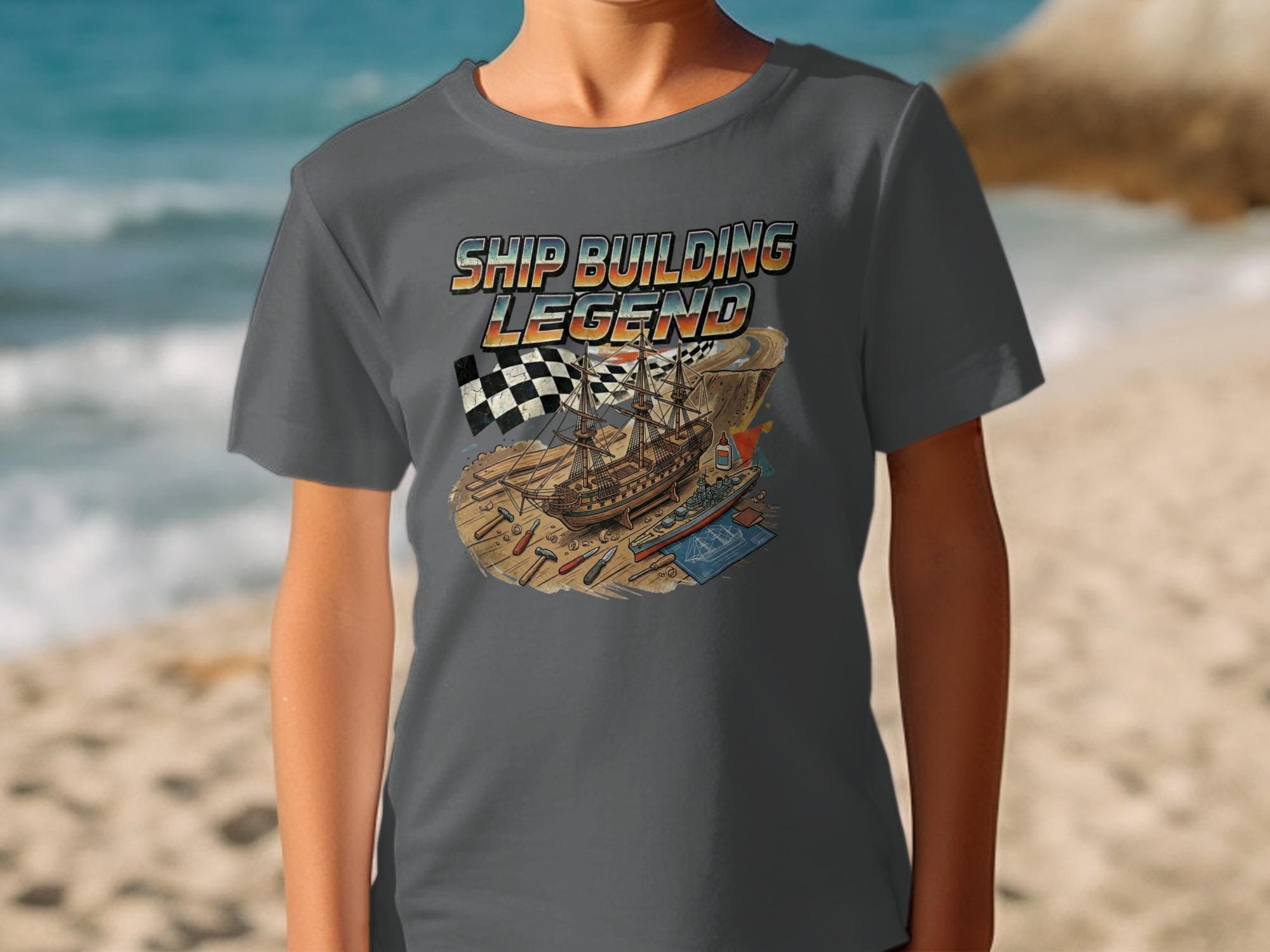 Ship Building Legend T-Shirt, Nautical Boat Builder Graphic Tee, Retro Maritime Shirt, Shipwright Gift, Sea Lover Apparel, Ocean Theme