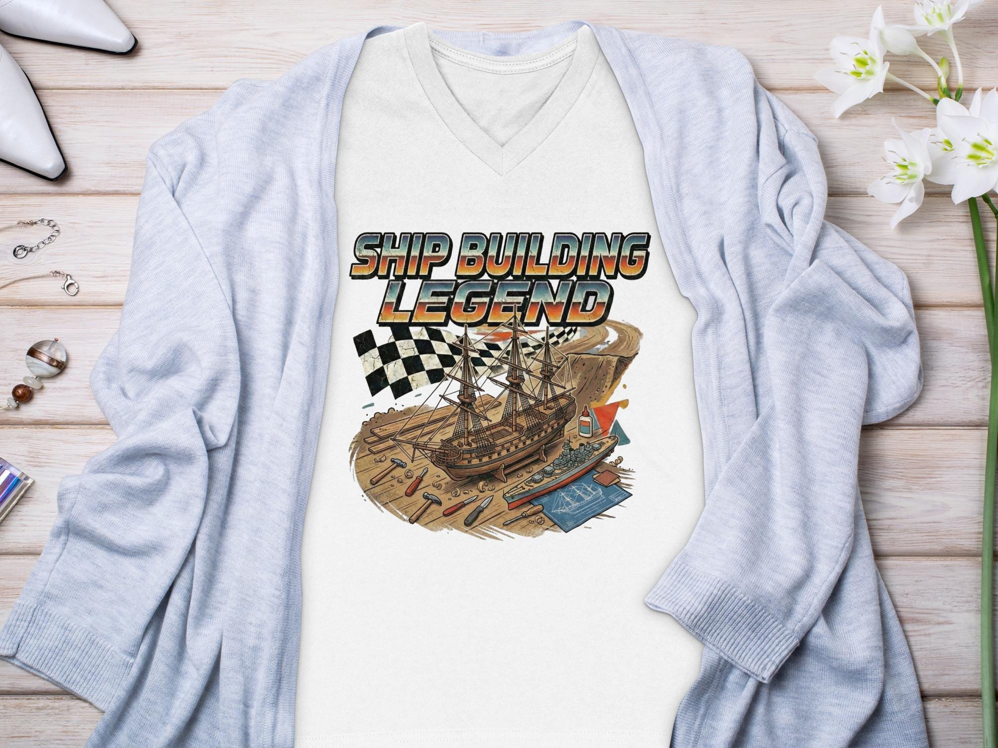 Ship Building Legend T-shirt, Retro Ship Building Graphic Tee, Maritime Enthusiast Shirt, Nautical Vintage Design Top Gift