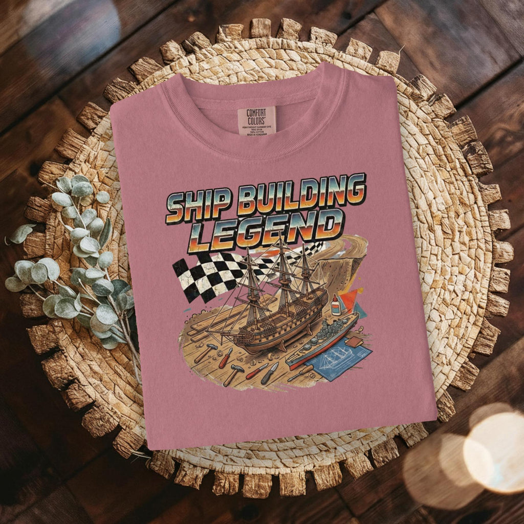 Ship Building Legend Graphic T-Shirt, Vintage Ship Builder Tee, Nautical Enthusiast Gift, Retro Maritime Shirt, Ship-Building Lover