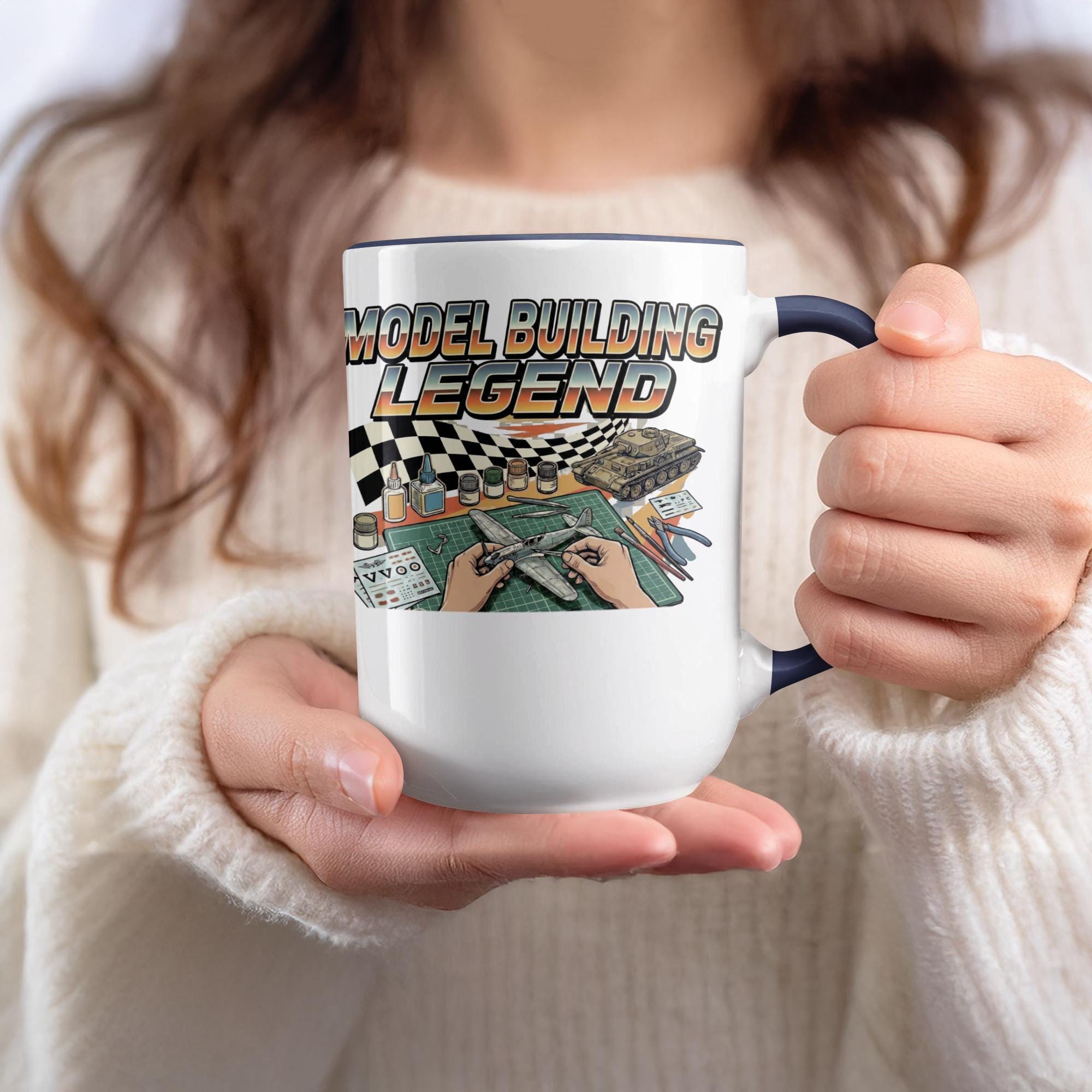 Model Building Legend Mug, Hobbyist Gift, Unique Craft Enthusiast Present, Perfect for Model Kit Builders, Artisanal Coffee Cup