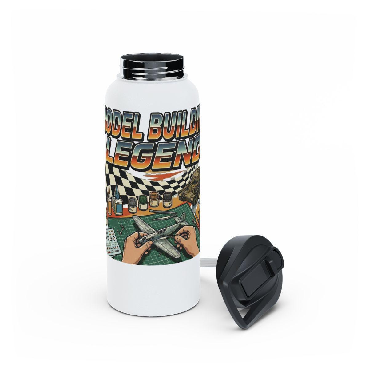 Model Builder Legends Water Bottle, Gifts for Hobbyists, Model Making Enthusiasts, Unique Design, Insulated Bottle, Art Supplies
