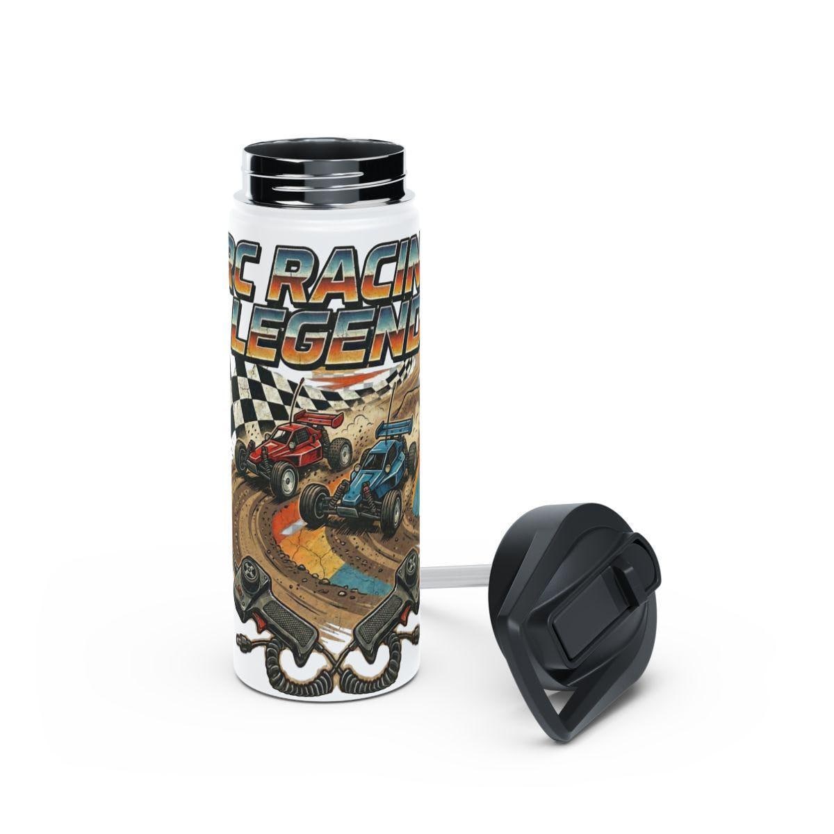 RC Racing Legends Travel Mug, Retro Car Race Design, Insulated Travel Tumbler, Portable Drink Cup, Racing Enthusiast Gift