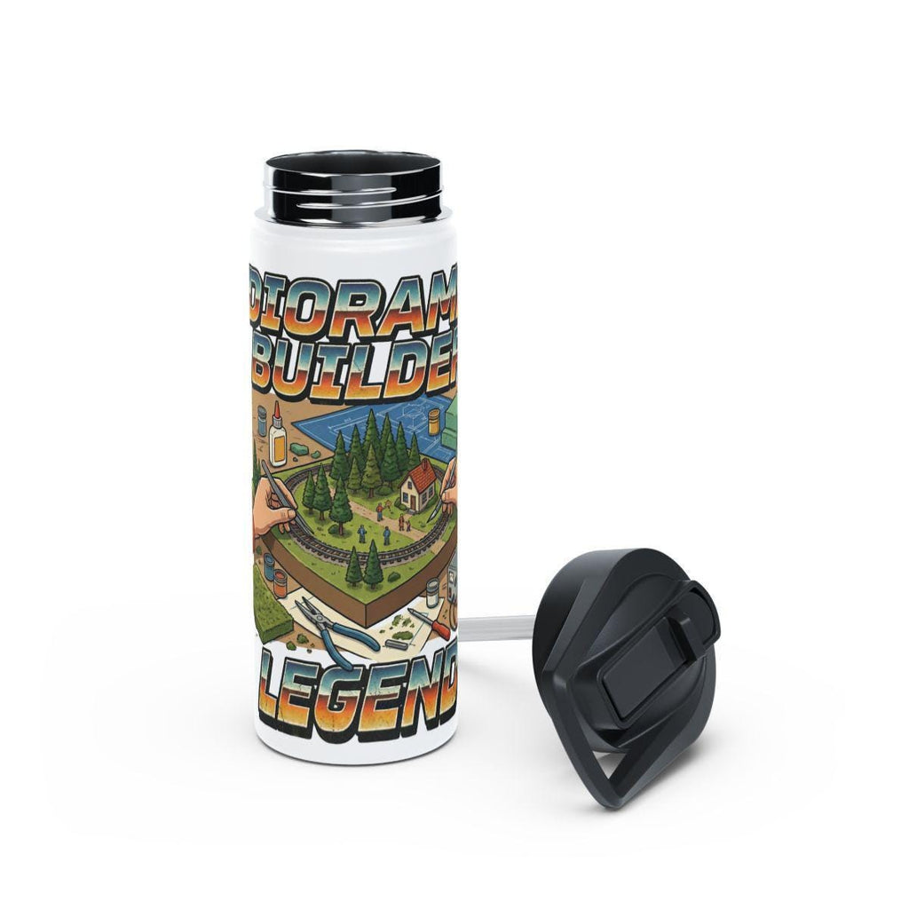 Diorama Builder Legend Travel Mug, Custom Graphic Insulated Tumbler, Creative Gift for Crafters, Unique Art Travel Cup
