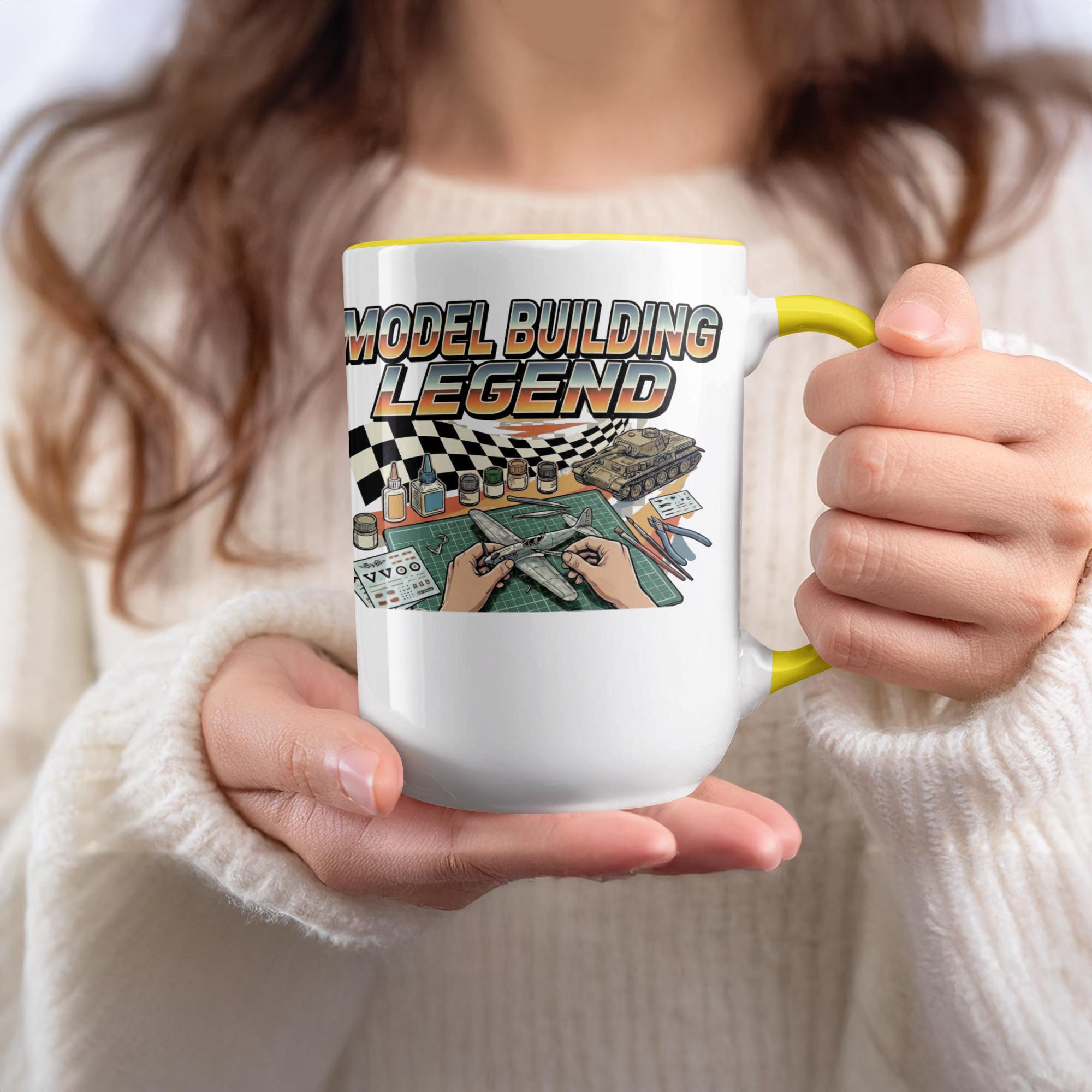 Model Building Legend Mug, Gift for Model Kit Engineers, Hobbyist Mug for Model Makers, Plane Tank Model Builder Gift