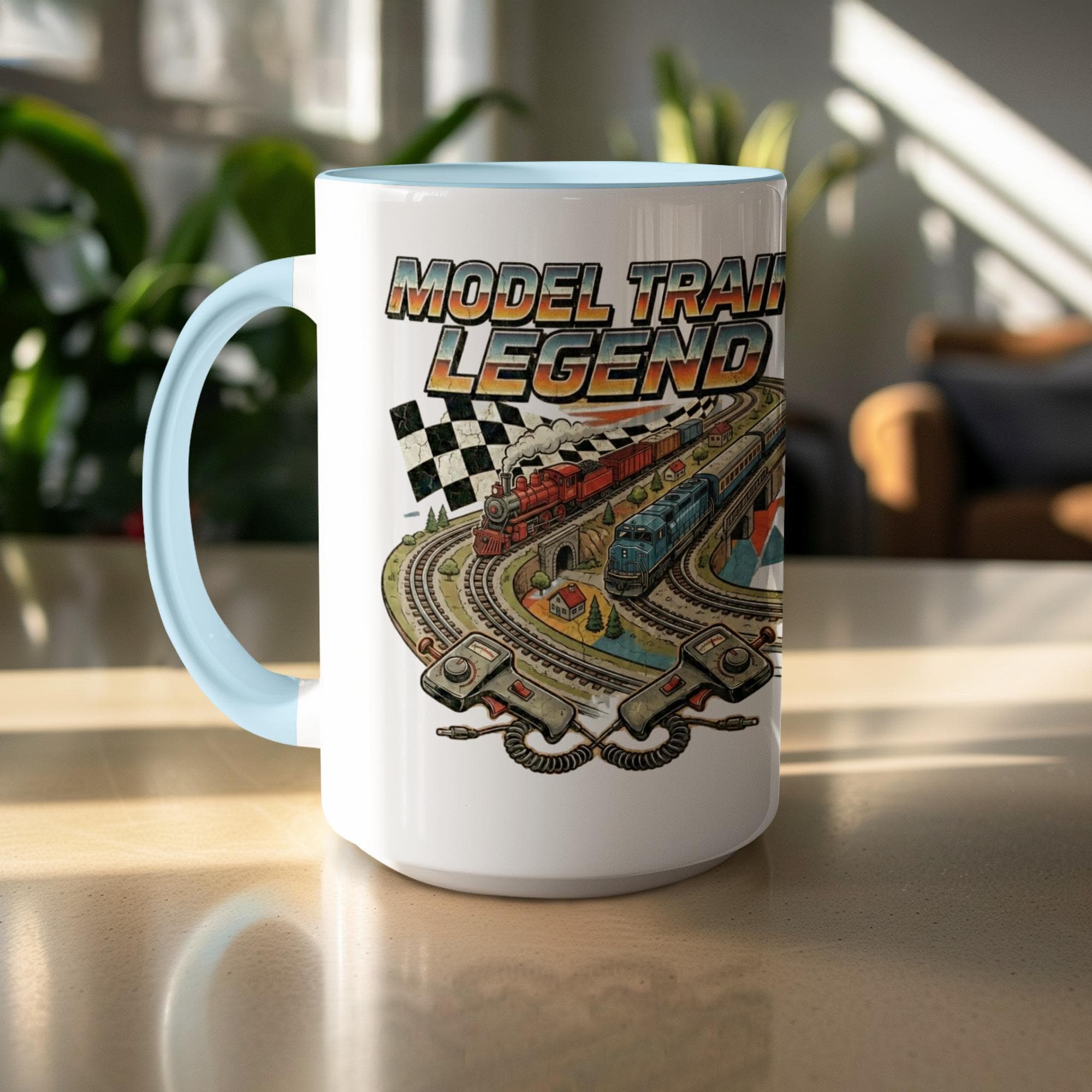 Model Train Legend Mug, Coffee Mug for Train Enthusiasts, Vintage Train Lover Gift, Railroad Themed Mug, Collectors Item Mug