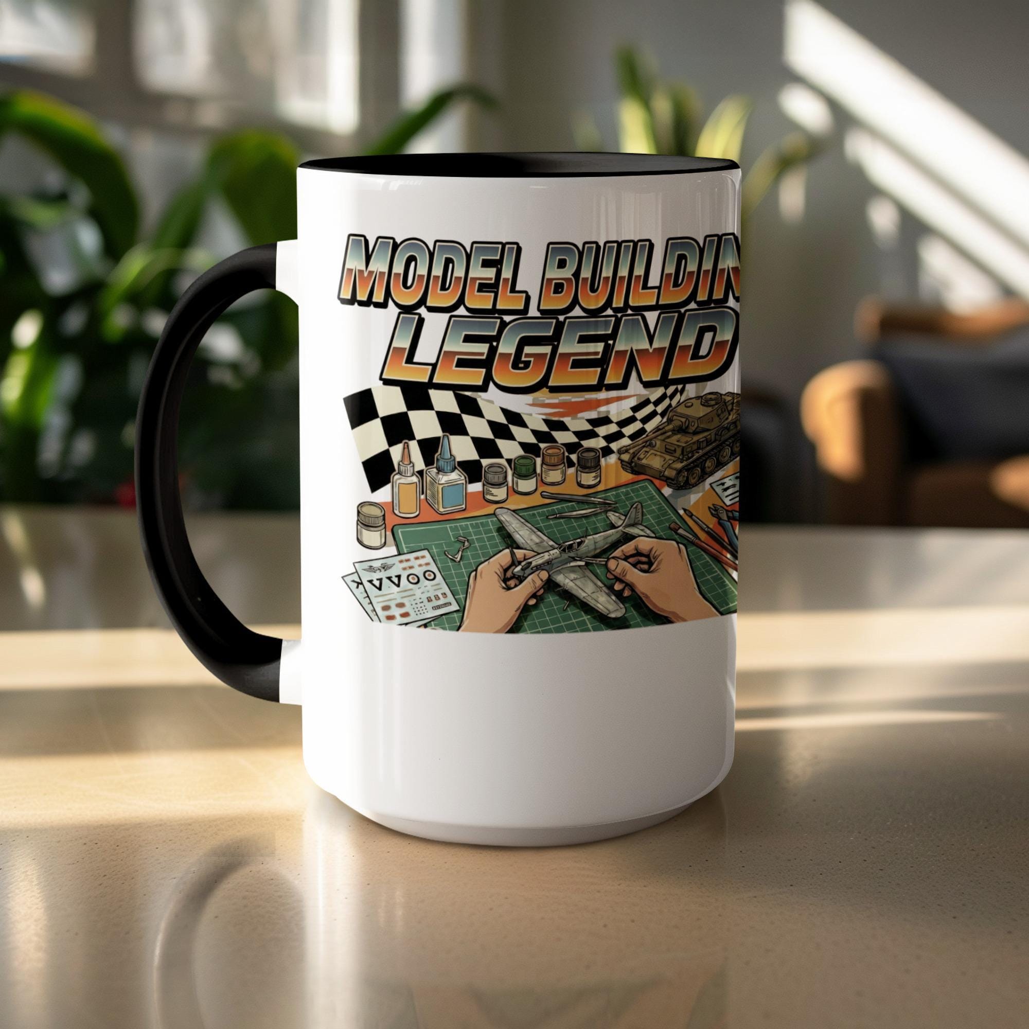Model Building Legend Coffee Mug, Hobbyist Gift, Model Maker Present, Unique Mug for Model Builders, Model Kit Enthusiast Mug