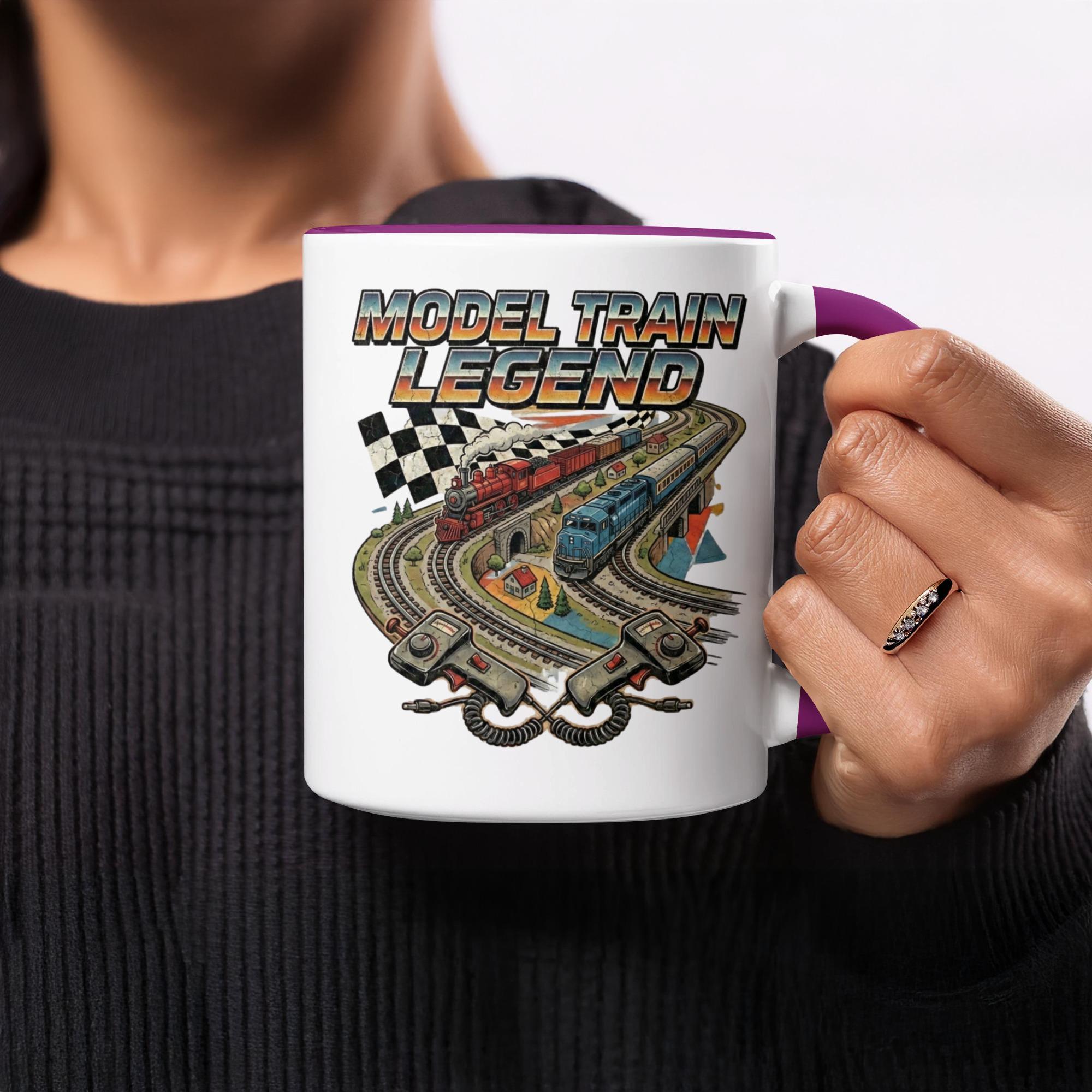 Model Train Legend Mug, Train Enthusiast Gift, Vintage Train Design, Railroad Lover Coffee Cup, Train Collectors Mug