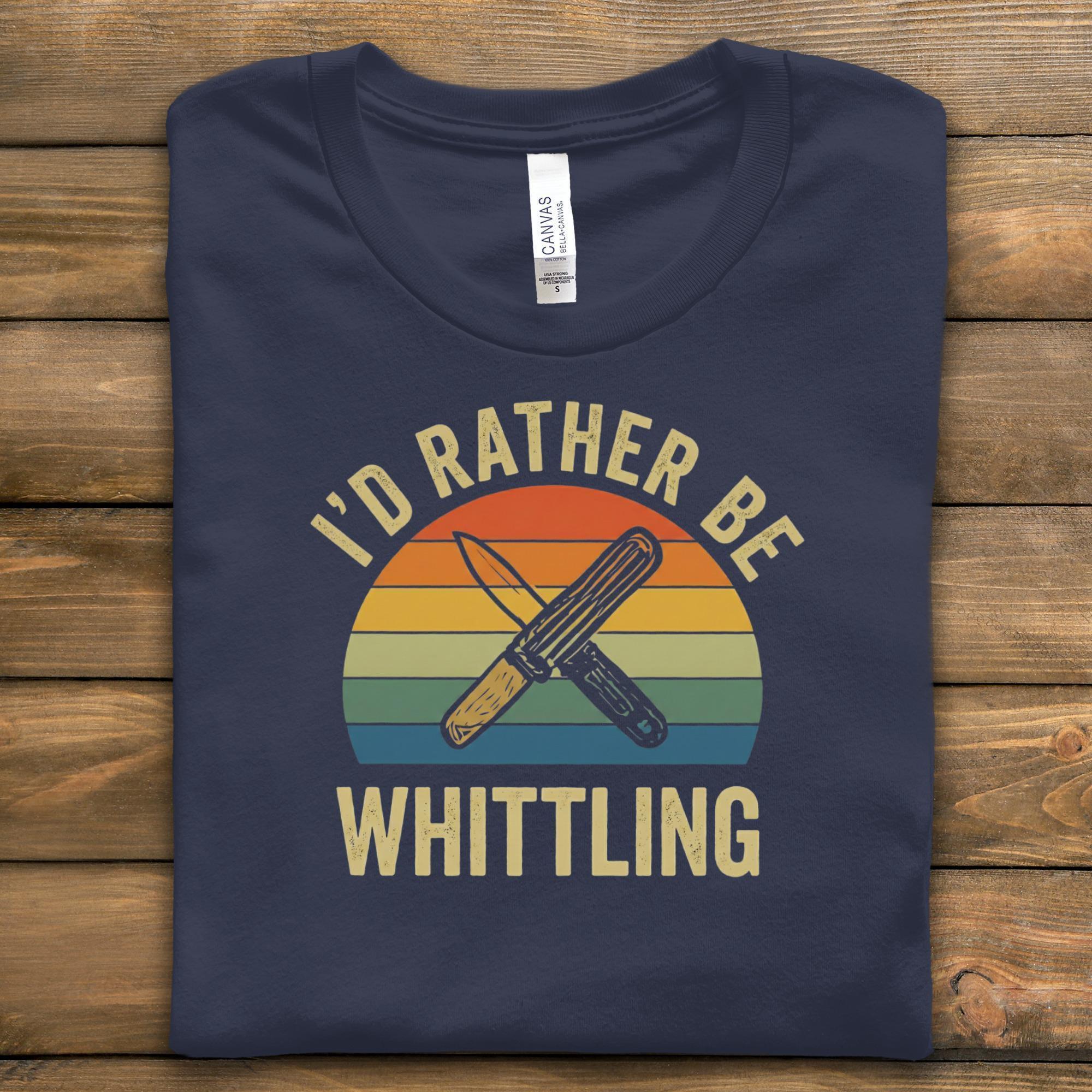 Whittling T Shirt, Wood Carving Shirt, Hobby T-Shirt, Craft Shirt, Vintage T-Shirt, I'd Rather Be Shirt, Woodworker Tee