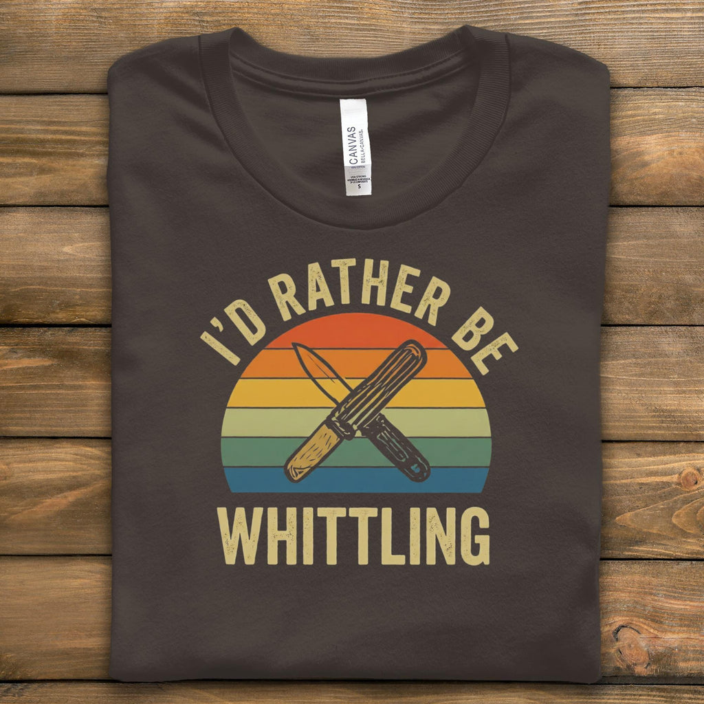 Whittling T Shirt, Wood Carving Shirt, Hobby T-Shirt, Craft Shirt, Vintage T-Shirt, I'd Rather Be Shirt, Woodworker Tee