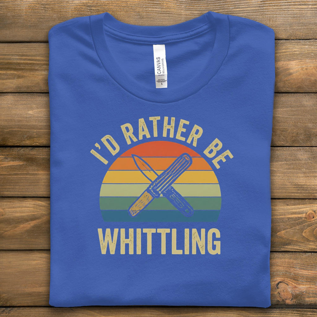 Whittling T Shirt, Wood Carving Shirt, Hobby T-Shirt, Craft Shirt, Vintage T-Shirt, I'd Rather Be Shirt, Woodworker Tee