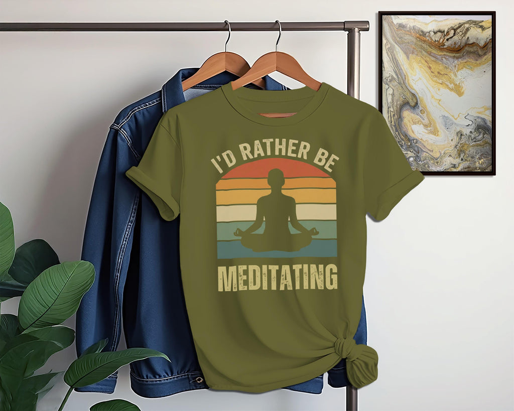 Meditating T-Shirt, Funny Yoga T-Shirt, Relaxing Gift, Spiritual T-Shirt, Zen Shirt, Meditation Lover Tee, Introvert Shirt