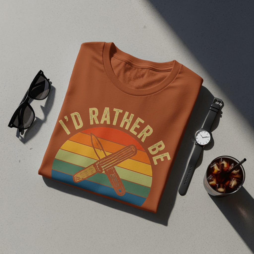 Whittling T Shirt, Wood Carving Shirt, Hobby T-Shirt, Craft Shirt, Vintage T-Shirt, I'd Rather Be Shirt, Woodworker Tee