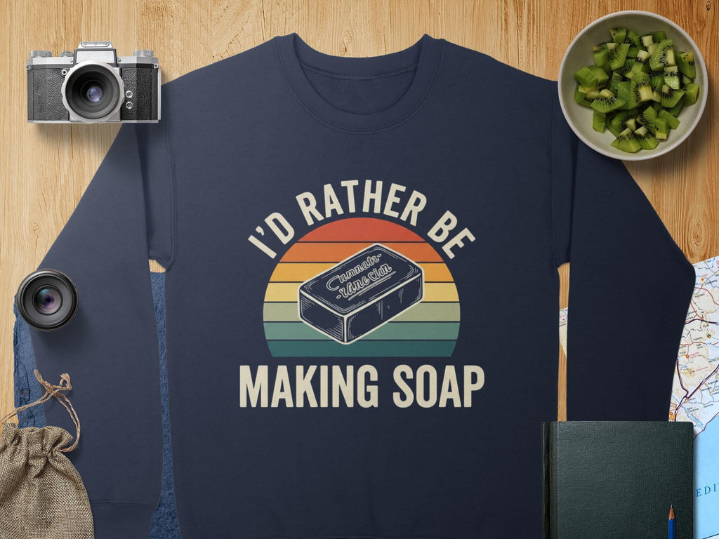 Soap Making T-Shirt, I'd Rather Be Making Soap Shirt, Retro Style Design, Soap Maker Gift Tee, Handmade Soap Enthusiast Top, Funny Soap