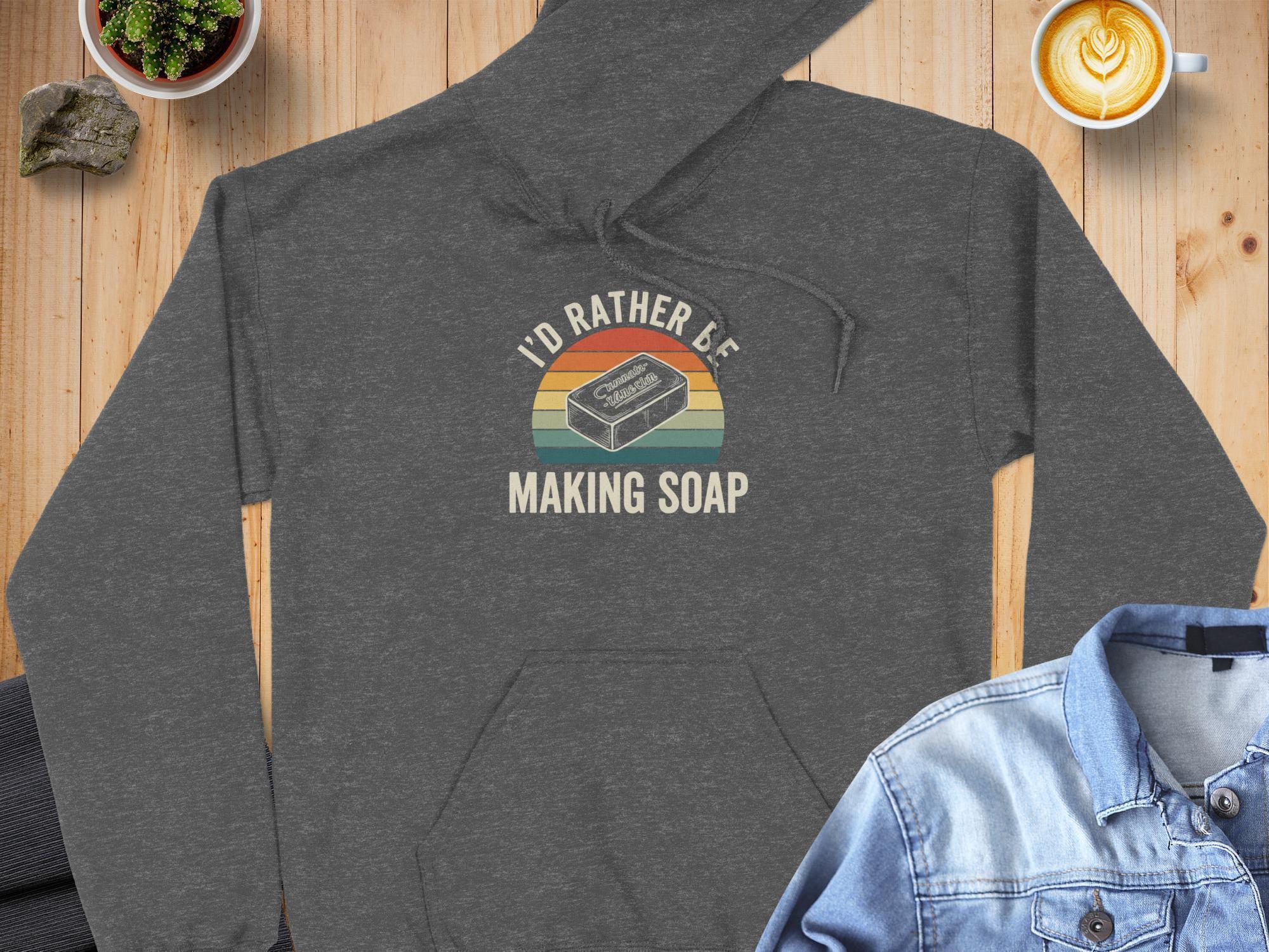 Soap Making T-Shirt, I'd Rather Be Making Soap Shirt, Retro Style Design, Soap Maker Gift Tee, Handmade Soap Enthusiast Top, Funny Soap