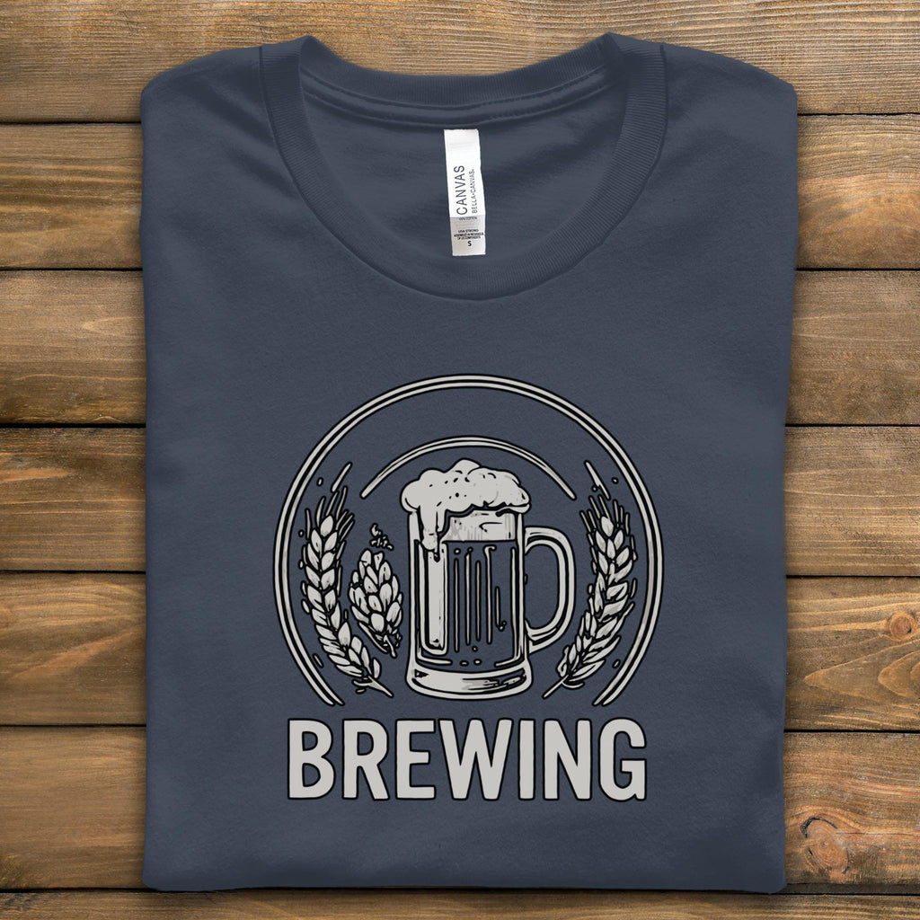 Brewing T-Shirt, Craft Design, Beer Lover Gift, Unique Graphic Tee, Stylish Apparel, Hops and Grain, Brewmaster Shirt