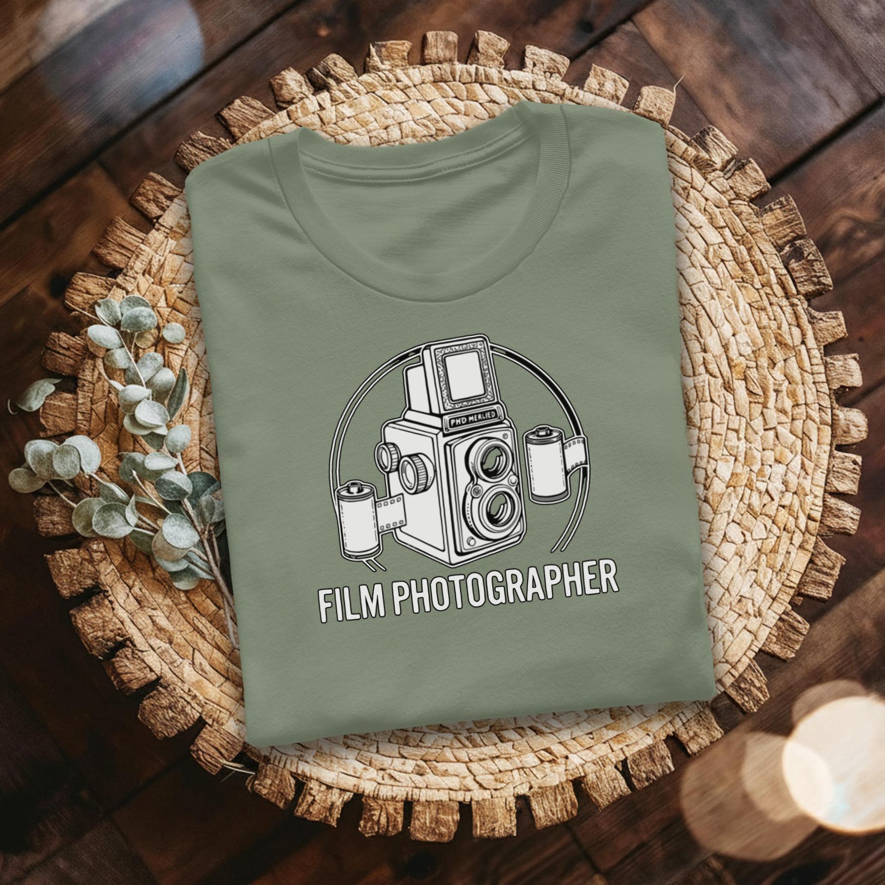 Film Photographer T-Shirt, Vintage Camera Tee, Photography Lover Gift, Analog Photography Shirt, Old Camera Graphic T Shirt