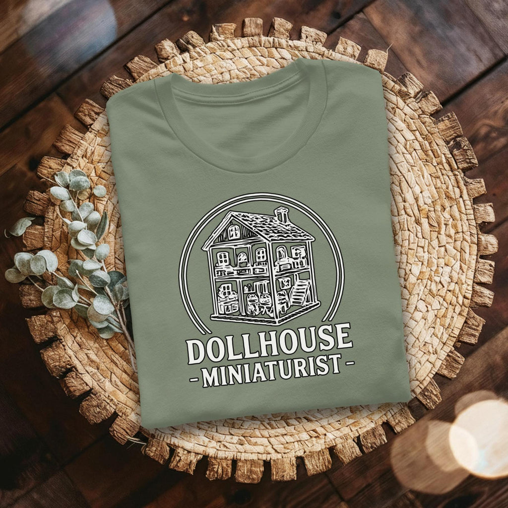 Dollhouse Enthusiast T-Shirt, Miniature House Tee, Dollhouse Gift, Miniaturist Hobby Shirt, Dollhouse Lover Apparel
