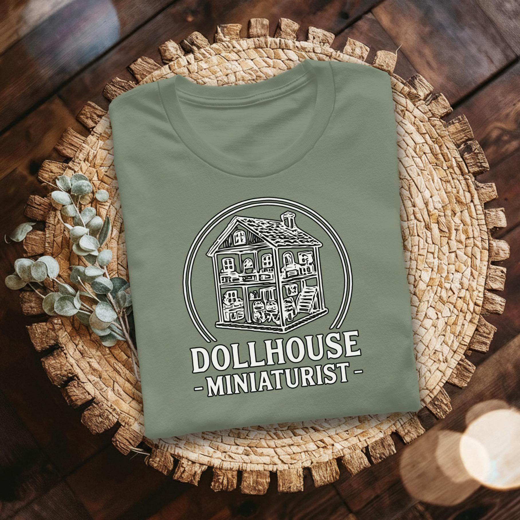 Dollhouse Enthusiast T-Shirt, Miniature House Tee, Dollhouse Gift, Miniaturist Hobby Shirt, Dollhouse Lover Apparel