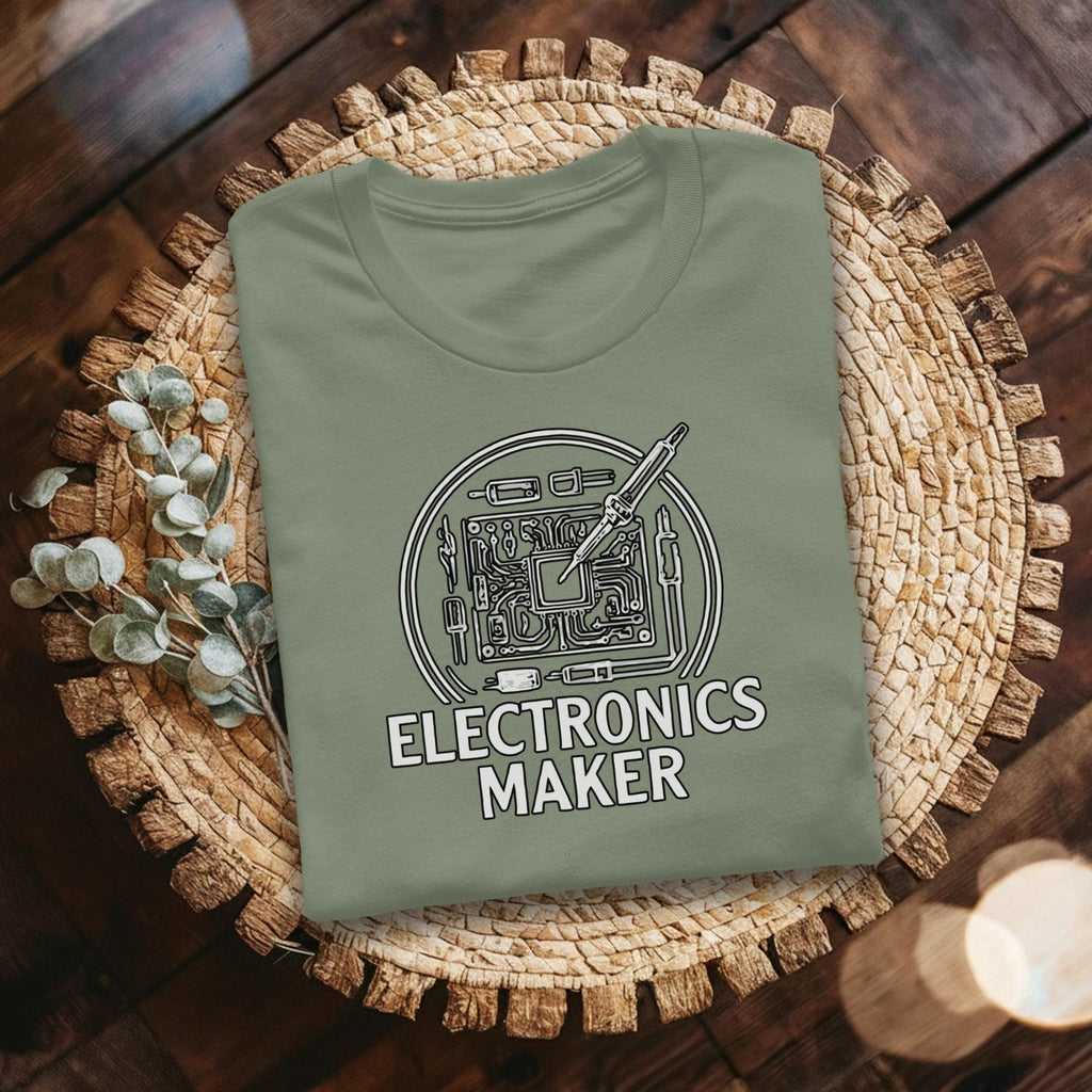 Electronics Maker T Shirt, Circuit Board Shirt, Electrical Engineer Gift, Hobbyist Tee, Tech Enthusiast Apparel, Designer T-Shirt