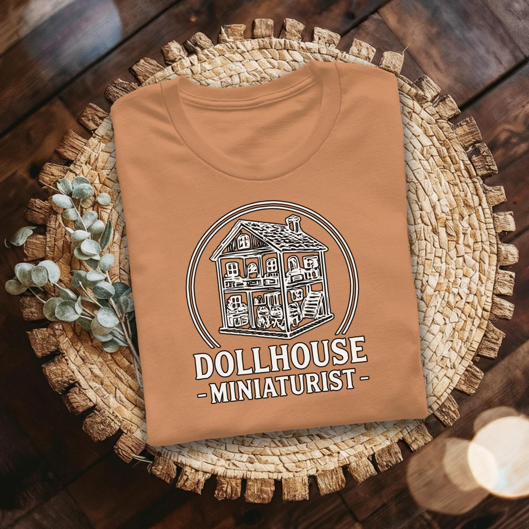 Dollhouse Enthusiast T-Shirt, Miniature House Tee, Dollhouse Gift, Miniaturist Hobby Shirt, Dollhouse Lover Apparel