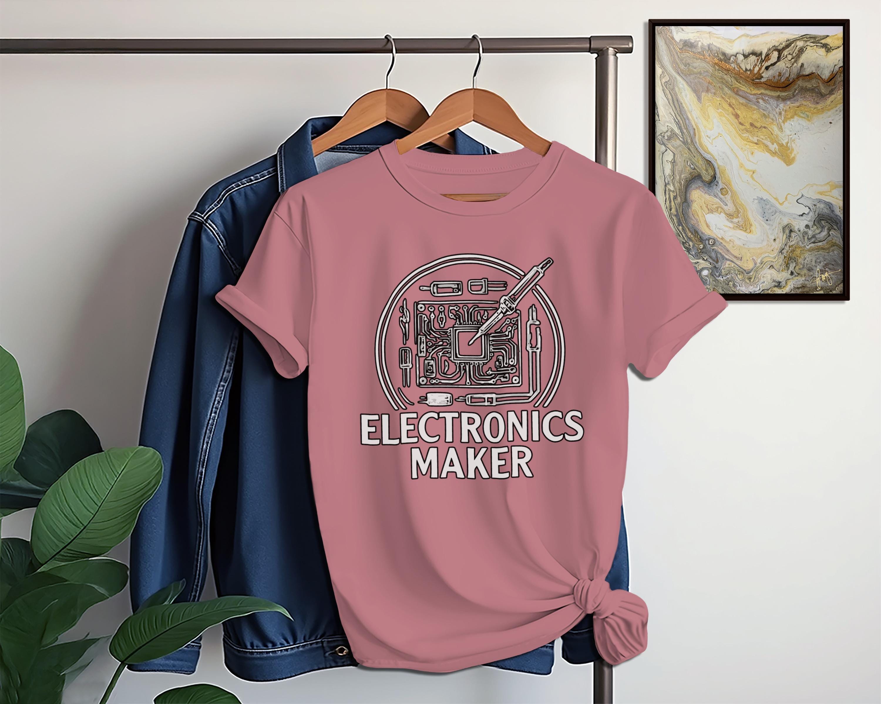 Electronics Maker T Shirt, Circuit Board Shirt, Electrical Engineer Gift, Hobbyist Tee, Tech Enthusiast Apparel, Designer T-Shirt