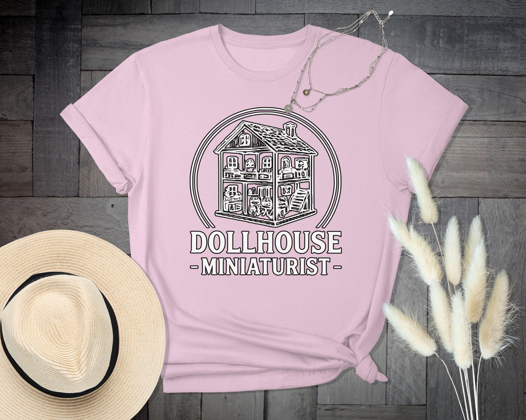 Dollhouse Enthusiast T-Shirt, Miniature House Tee, Dollhouse Gift, Miniaturist Hobby Shirt, Dollhouse Lover Apparel