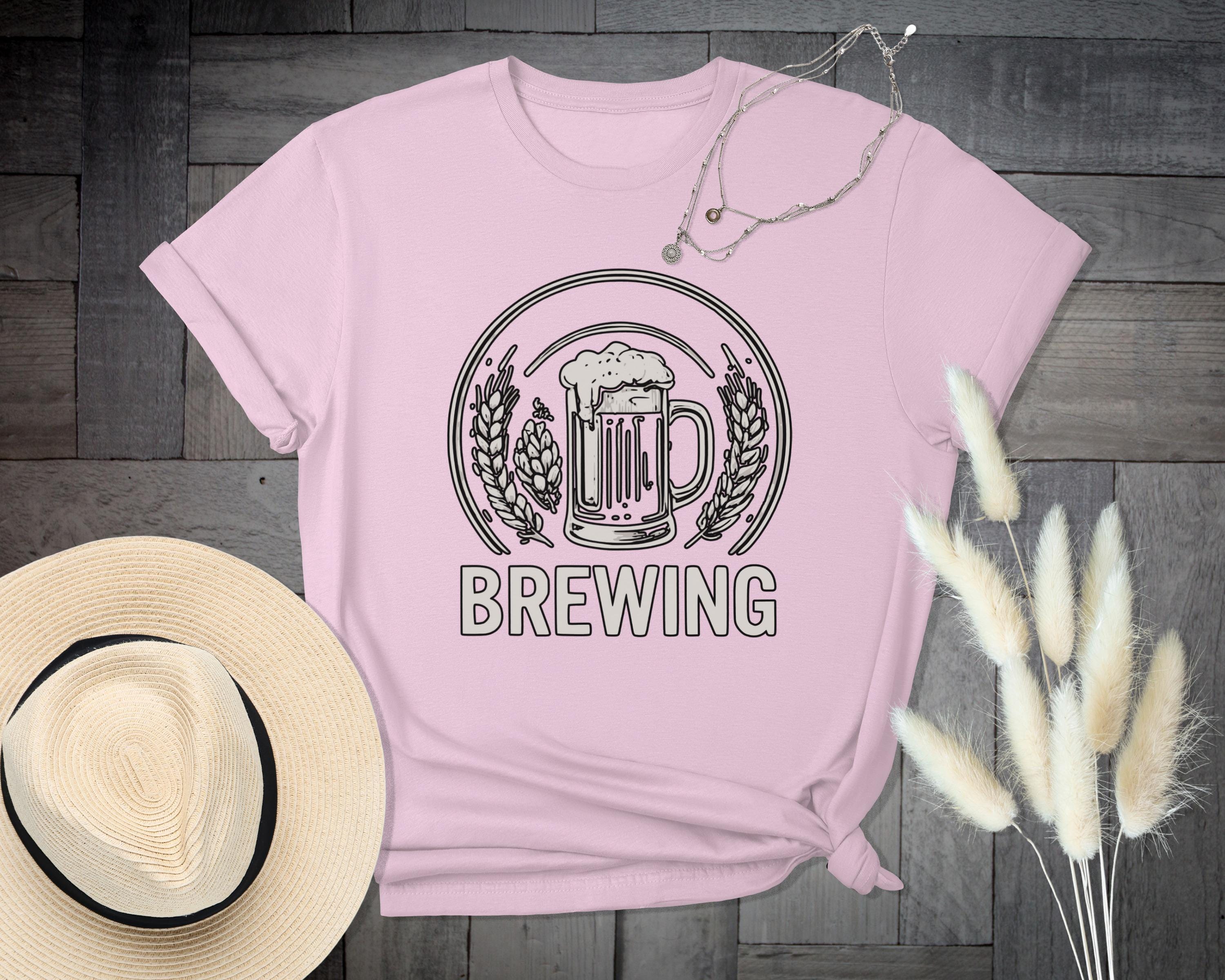 Brewing T-Shirt, Craft Design, Beer Lover Gift, Unique Graphic Tee, Stylish Apparel, Hops and Grain, Brewmaster Shirt