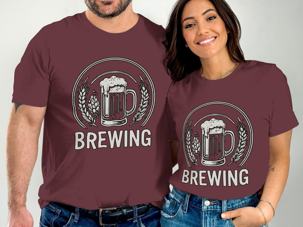 Brewing T-Shirt, Craft Design, Beer Lover Gift, Unique Graphic Tee, Stylish Apparel, Hops and Grain, Brewmaster Shirt