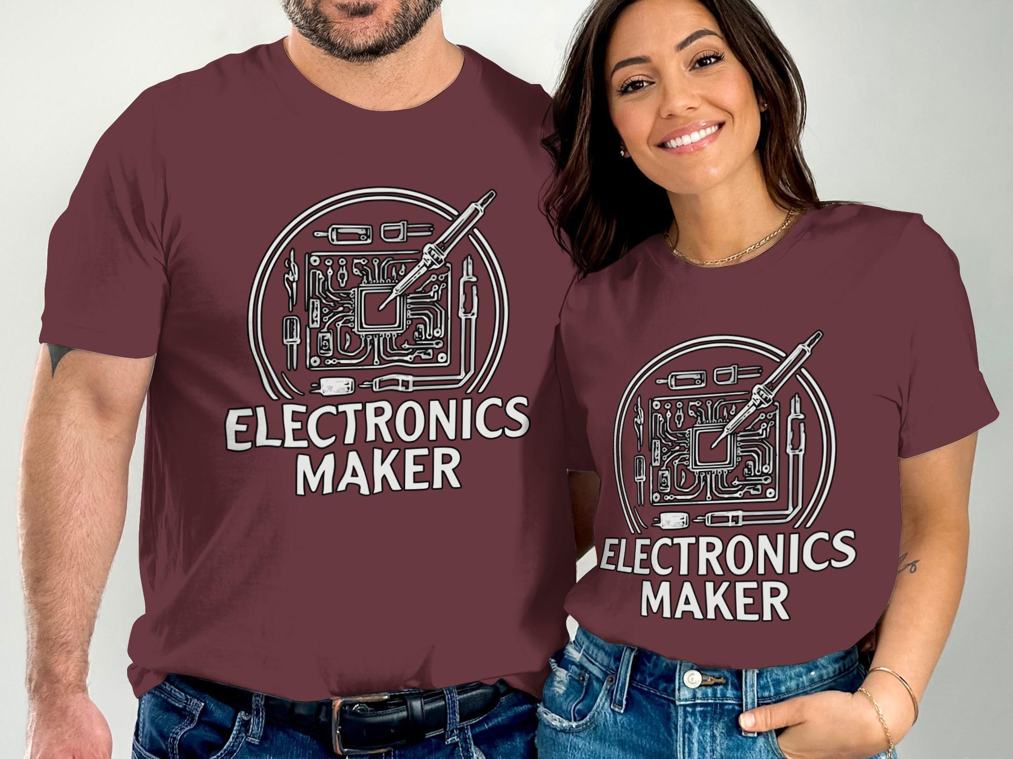 Electronics Maker T Shirt, Circuit Board Shirt, Electrical Engineer Gift, Hobbyist Tee, Tech Enthusiast Apparel, Designer T-Shirt