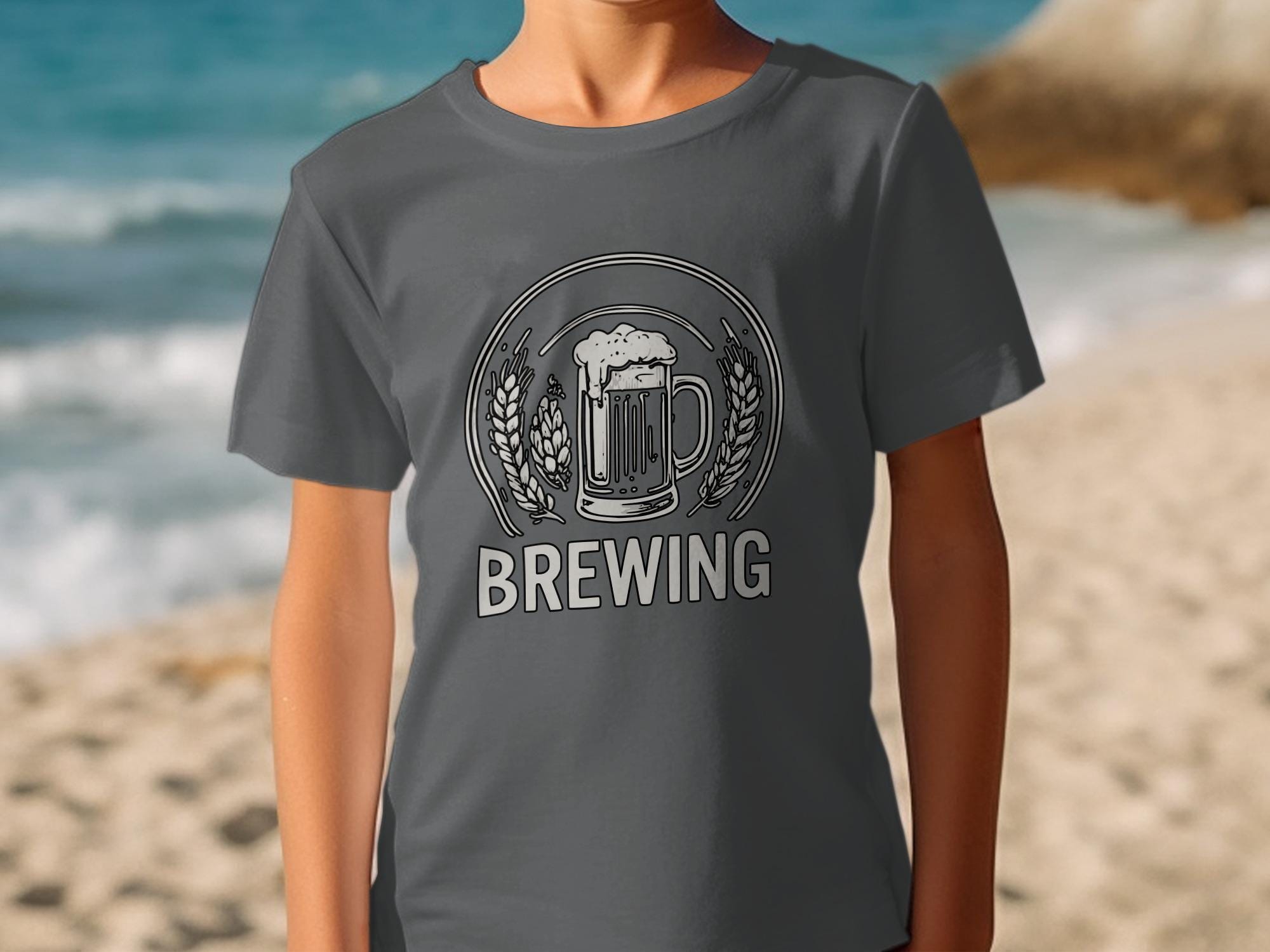 Brewing T-Shirt, Craft Design, Beer Lover Gift, Unique Graphic Tee, Stylish Apparel, Hops and Grain, Brewmaster Shirt