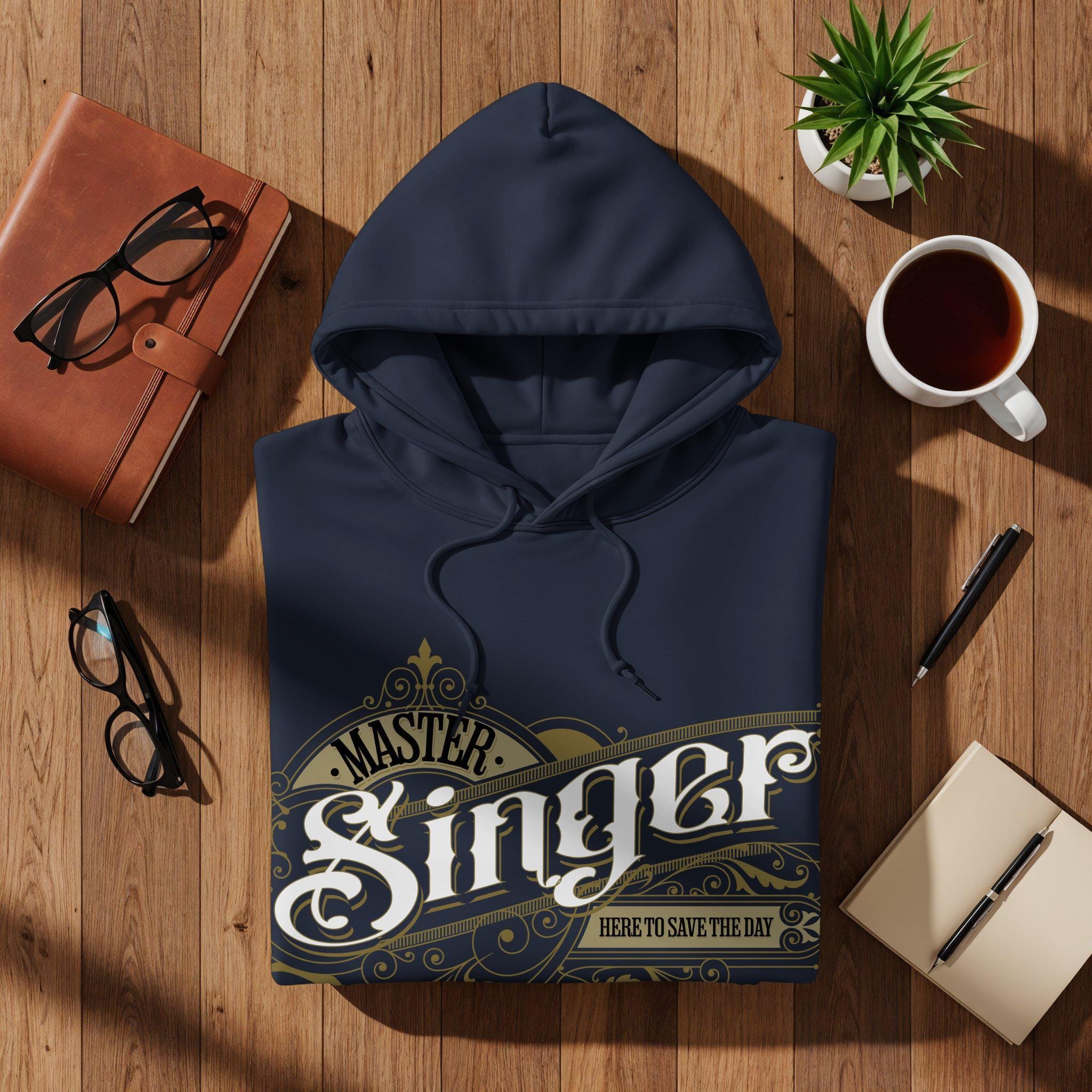 Master Singer Hoodie, Here to Save the Day Sweatshirt, Music Lovers Gift, Vocalist Apparel, Unique Gift for Singers, Music Themed Hoodie