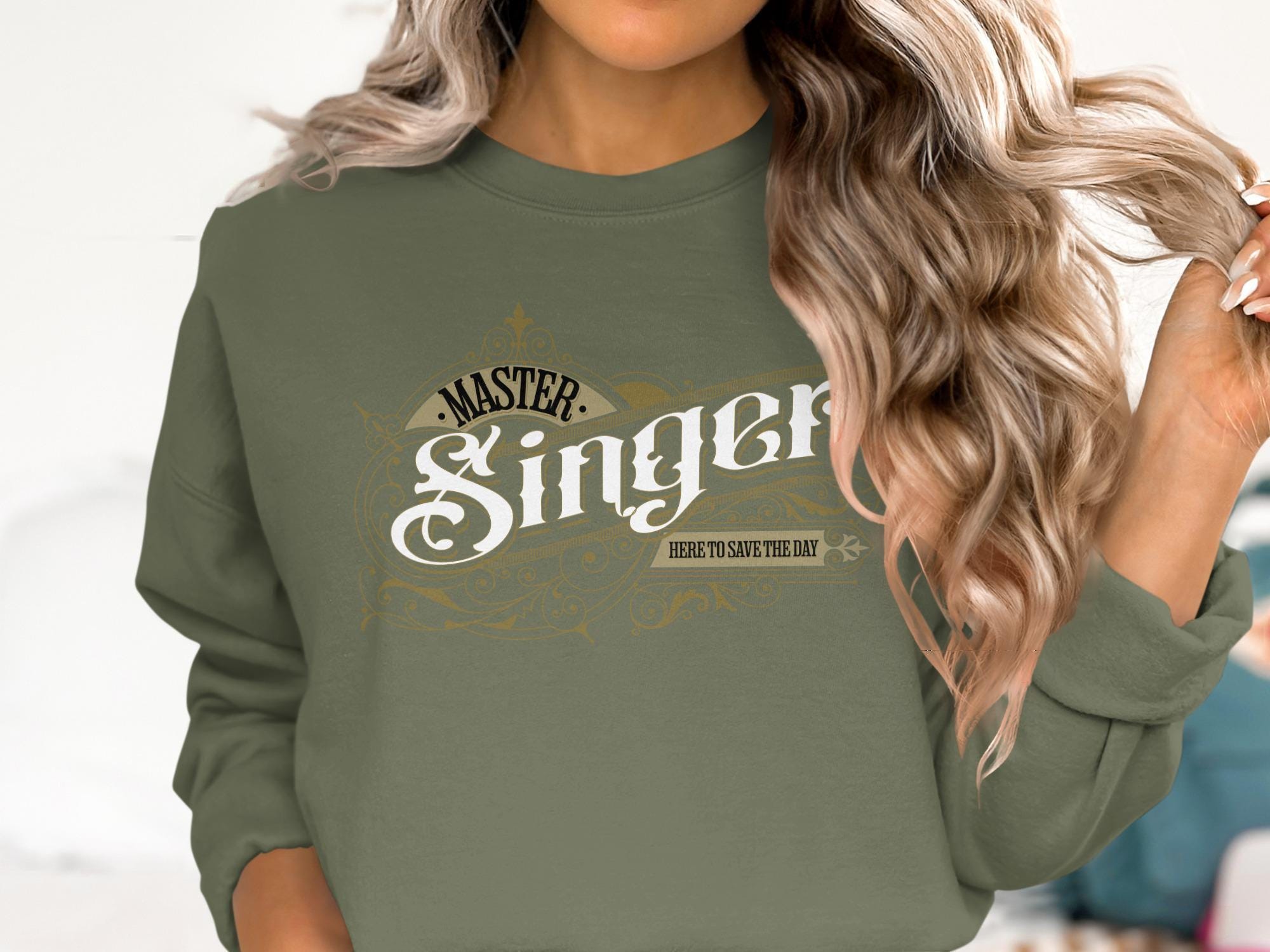 Master Singer Graphic Sweatshirt, Music Lover Gift, Musician Apparel, Unique Singer Crewneck, Vocalist Shirt, Gift for Singers