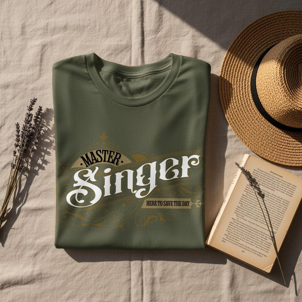 Master Singer T Shirt, Music Lover Gift, Vocalist Shirt, Here to Save the Day, Singer Apparel, Music Enthusiast Tee