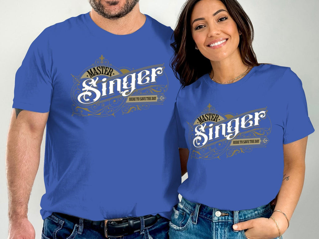 Master Singer T Shirt, Here To Save The Day Tee, Matching Couples Shirts, Unique Graphic Tee, Music Lover Gift, Unisex Casual Shirt