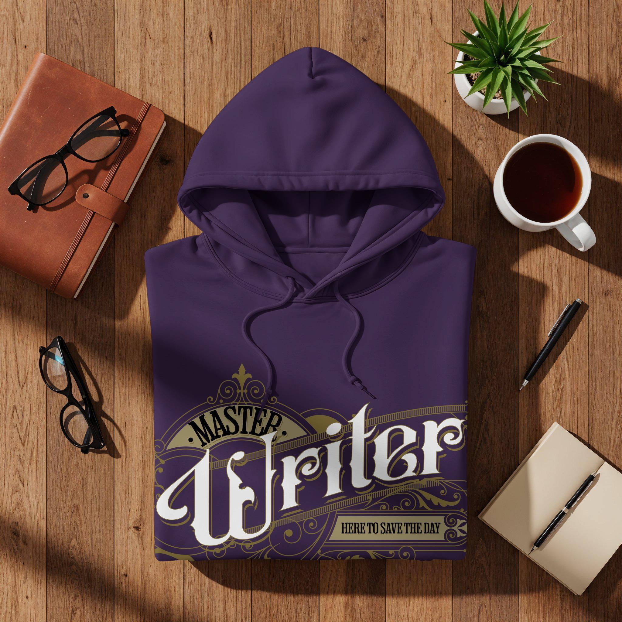 Master Writer Hoodie, Gift for Writers, Here to Save the Day Pullover, Writer Gift Hoodie, Cozy Novelists Pullover, Writers Outfit