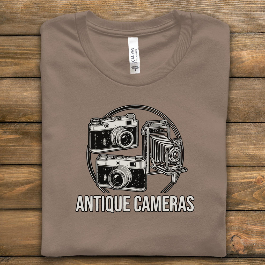Vintage Camera T-Shirt, Photographer Gift, Antique Cameras Tee, Retro Camera Lover Shirt, Camera T-Shirt, Graphic Tee for Photography Fans