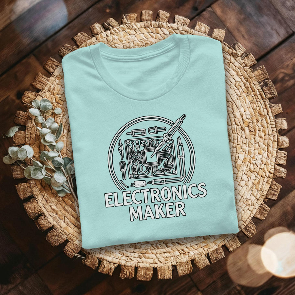 Electronics Maker T Shirt, Circuit Board Shirt, Electrical Engineer Gift, Hobbyist Tee, Tech Enthusiast Apparel, Designer T-Shirt