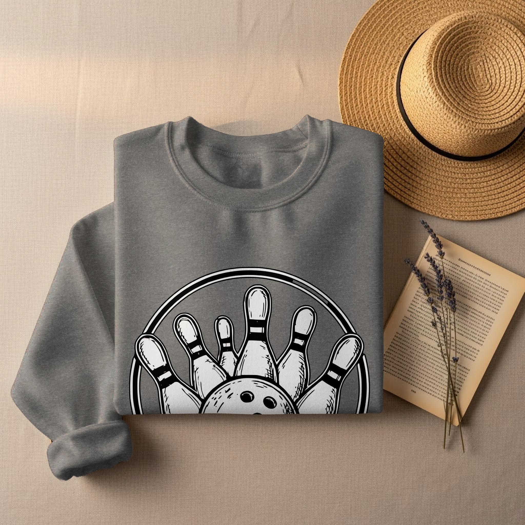 Bowler T-Shirt, Striking Pins Tee, Bowling Gift, Roll by Roll Shirt, Sporty T Shirt, Active Wear Tee, Graphic Print T-Shirt