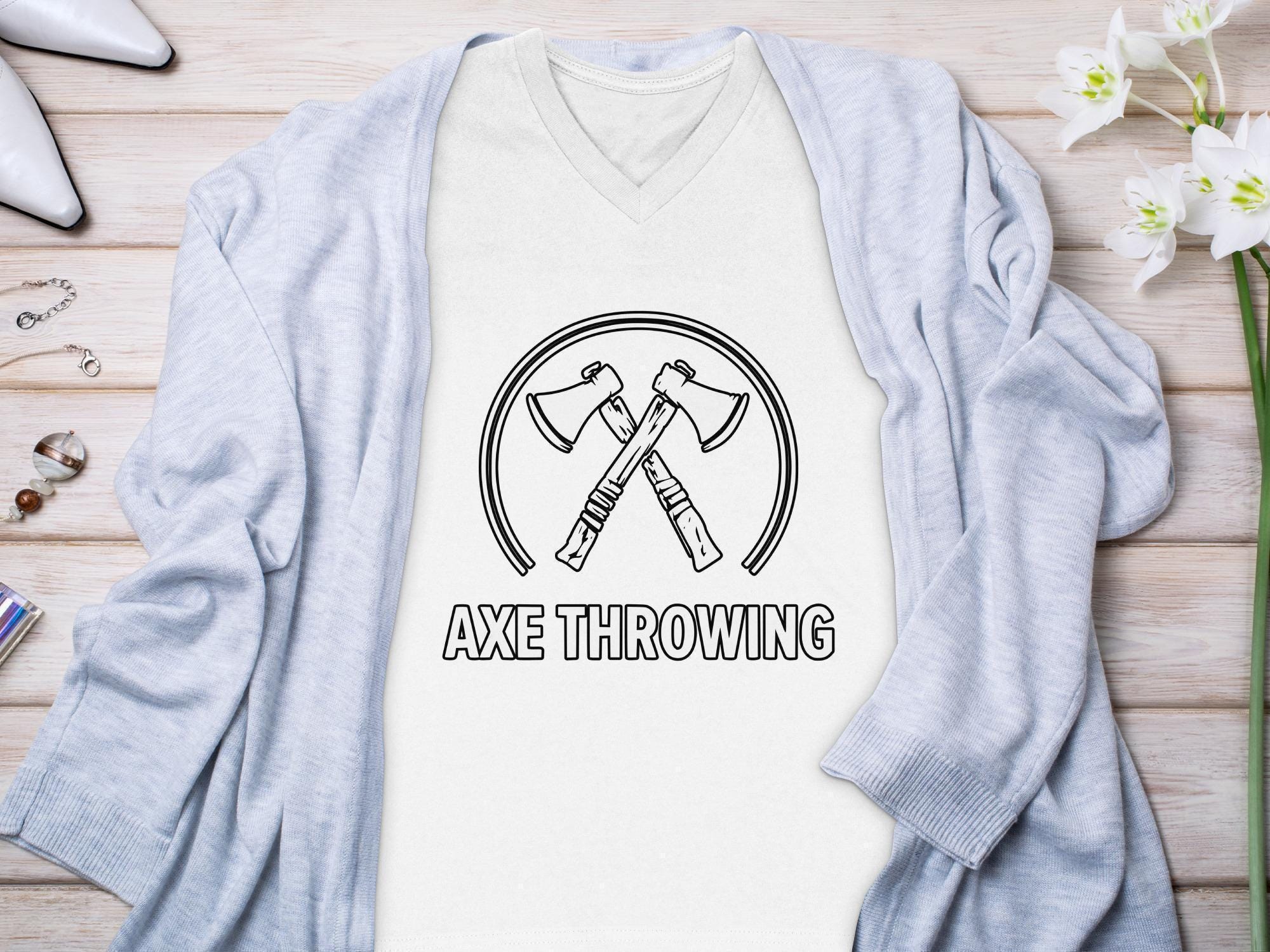 Axe Throwing T-Shirt, Unique Axe Throw Design Tee, Axe Thrower Gift, Lumberjack, Axe Throwing Tournament Apparel, Comfort Colors Tee