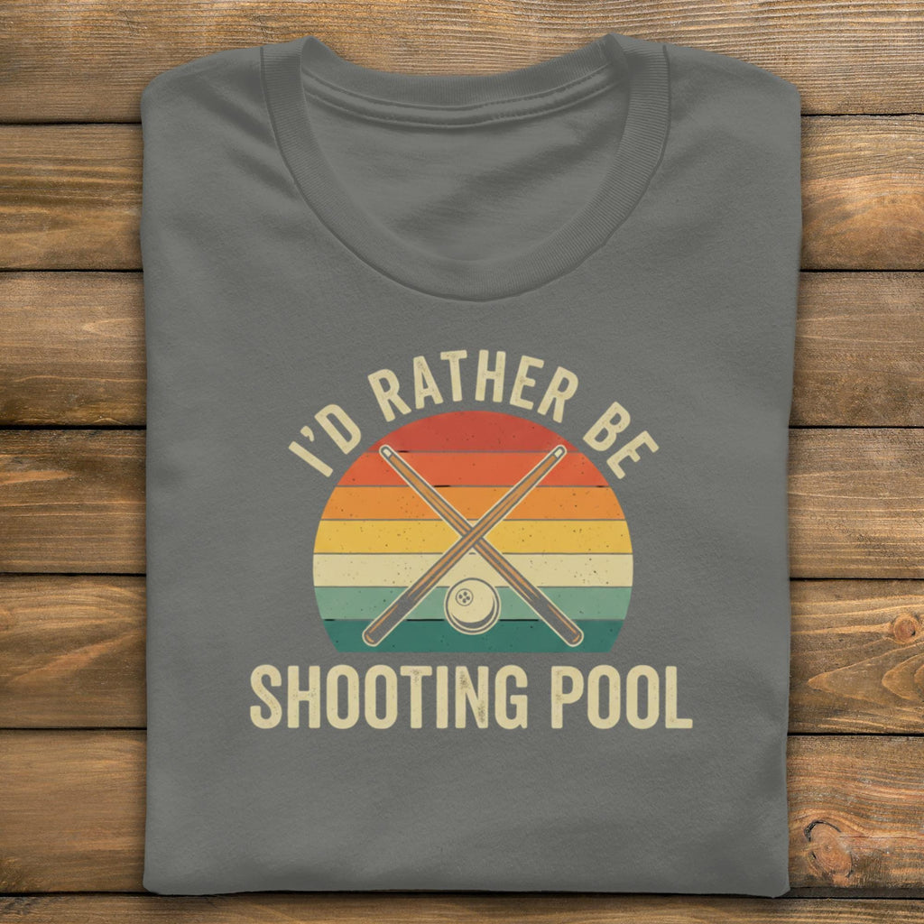 I'd Rather Be Shooting Pool T-Shirt, Retro Billiards Player Gift, Pool Lover Tee, Cue Sticks T Shirt, Trendy Billiards T-Shirt