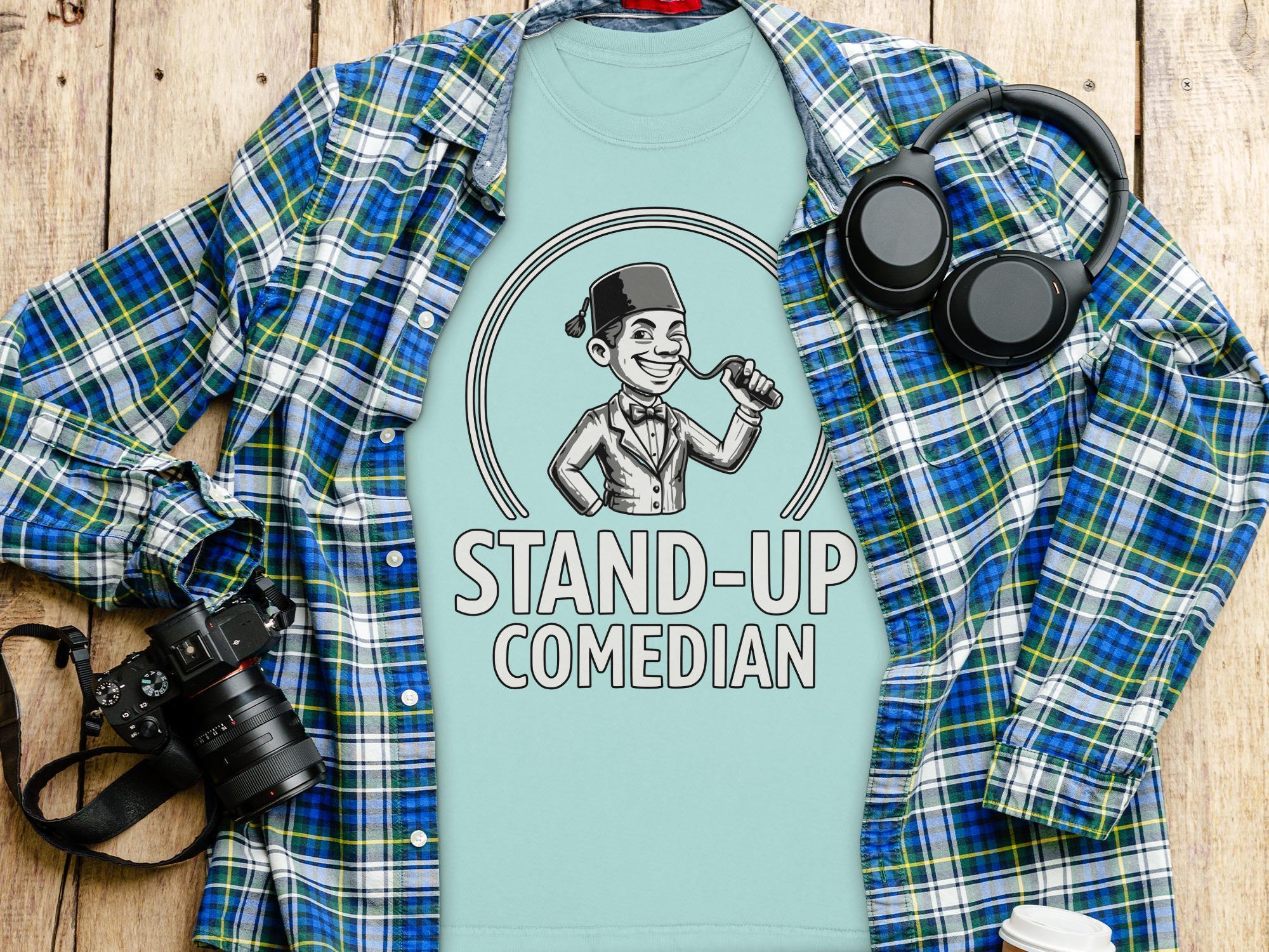 Stand Up Comedian T Shirt, Retro Style Tee, Comfort Colors Shirt, Unique Design T-Shirt, Funny Comedian Gift Idea, Gift for Comedy Fan