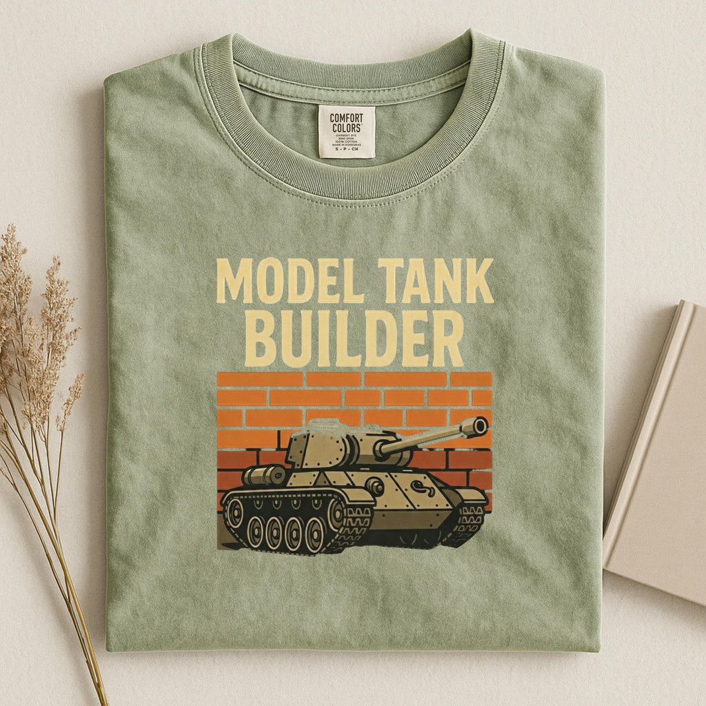 Model Tank Builder T-Shirt, Model Tank Builder Tee, Hobbyist Gift Idea, Model Making Enthusiast Shirt, Tank Builder Clothing