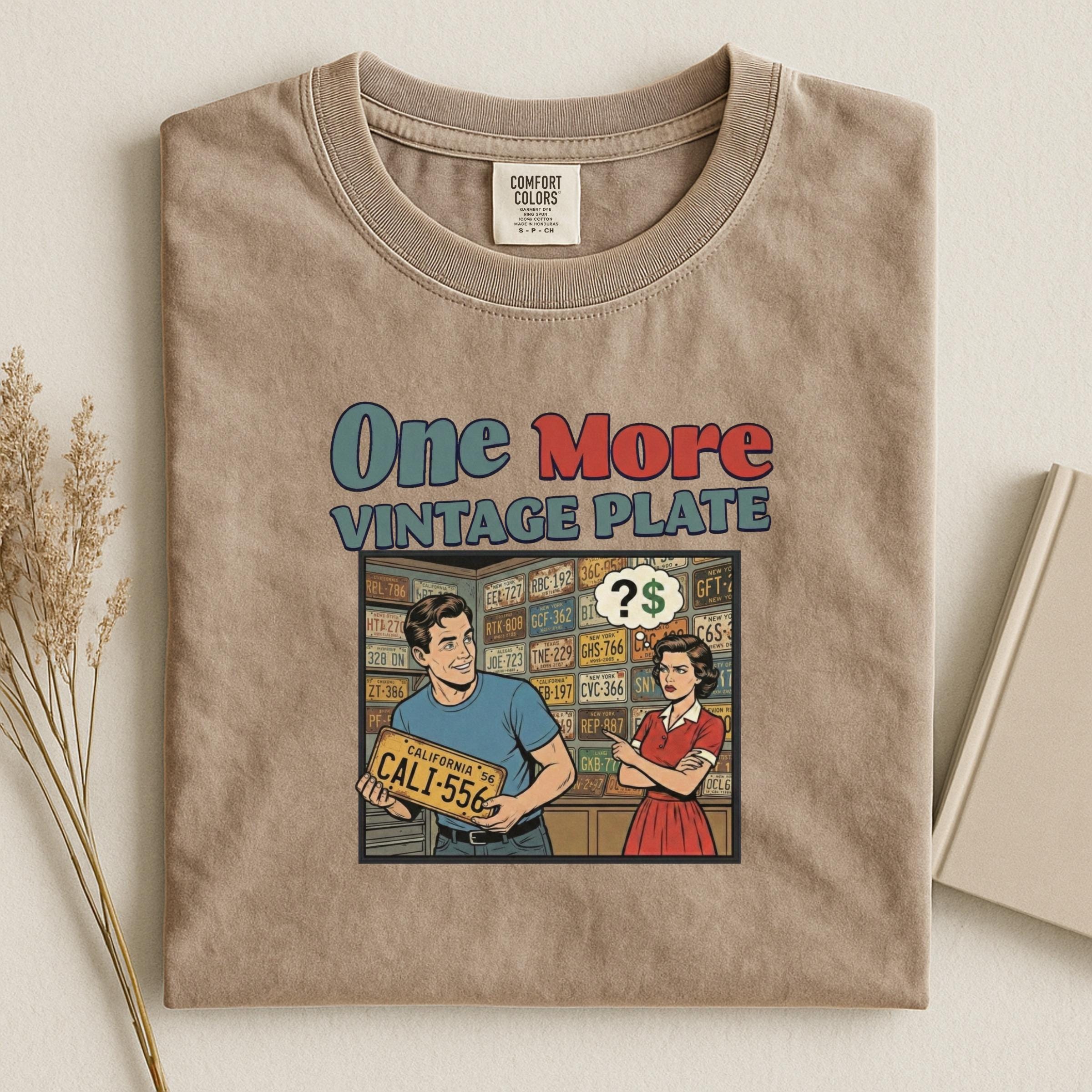 Vintage Plate Graphic Tee, Retro License Plate T-Shirt, Funny Vintage Car Lover Shirt, Classic Car Enthusiast Gift, Unisex Graphic Tee